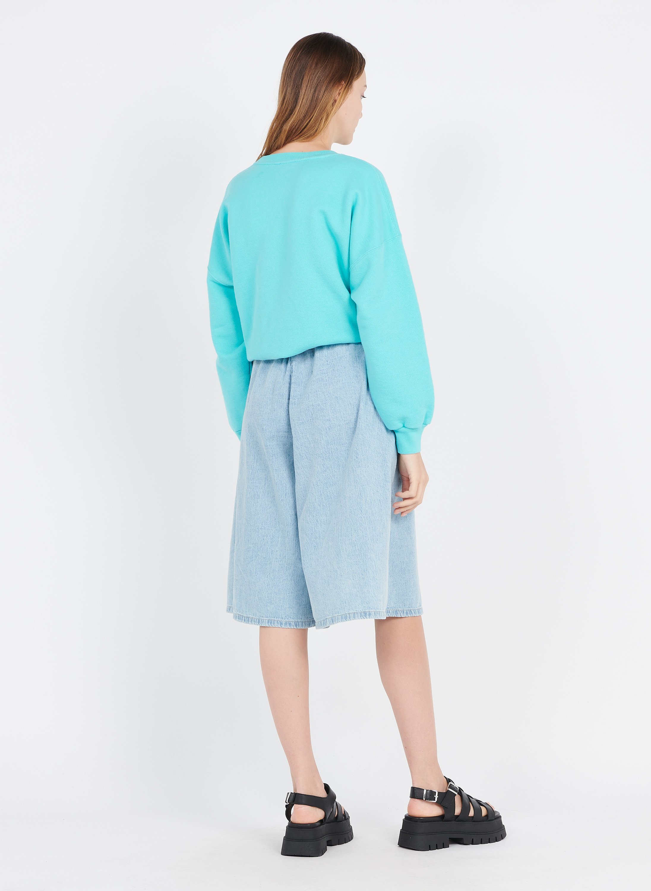 Pantaloni A Pinocchietto Larghi In Jeans Bleached American Vintage - Donna  | Place des Tendances