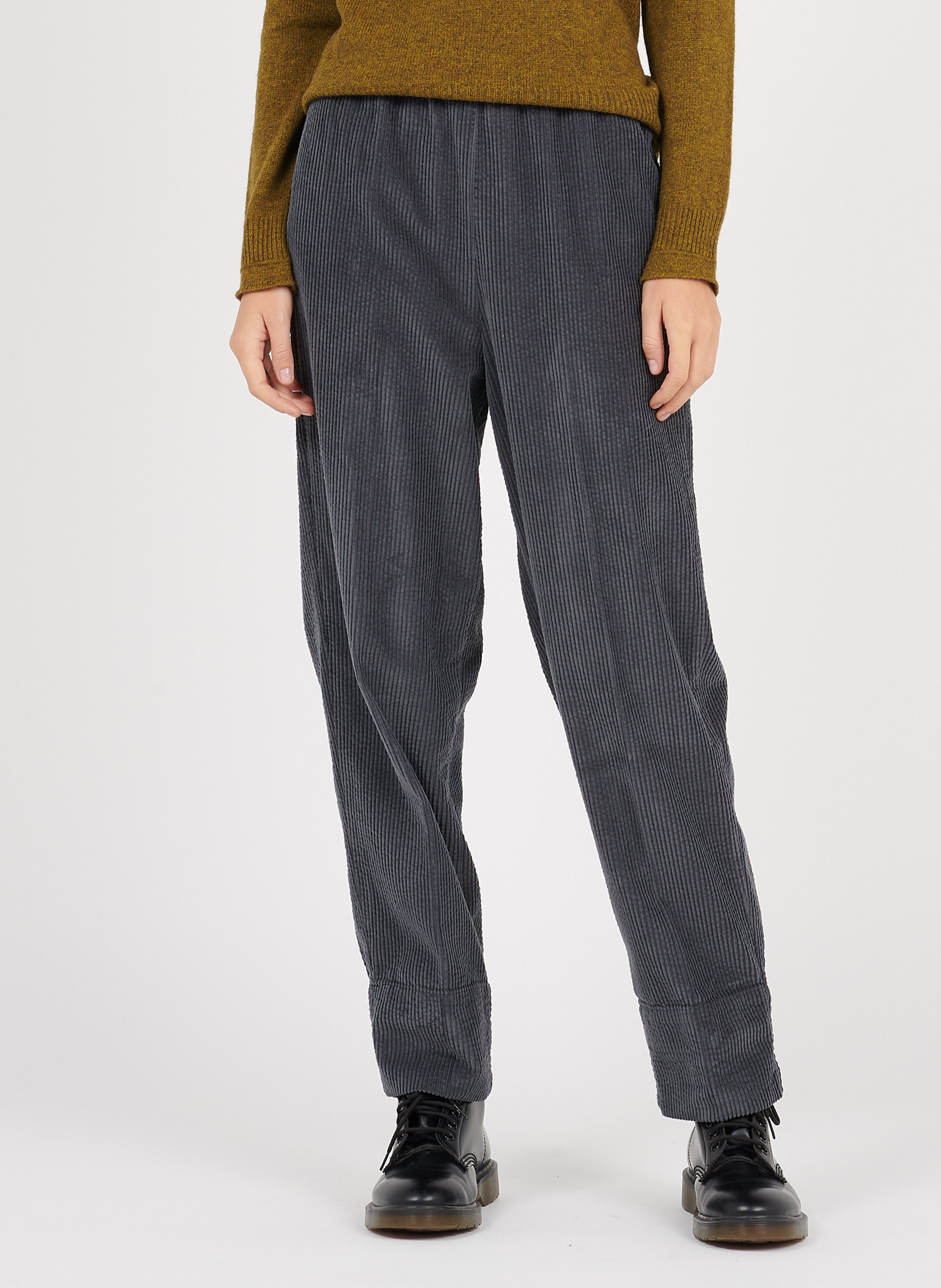 Pantaloni Larghi A Vita Alta In Velluto A Coste Zinc American Vintage -  Donna | Place des Tendances