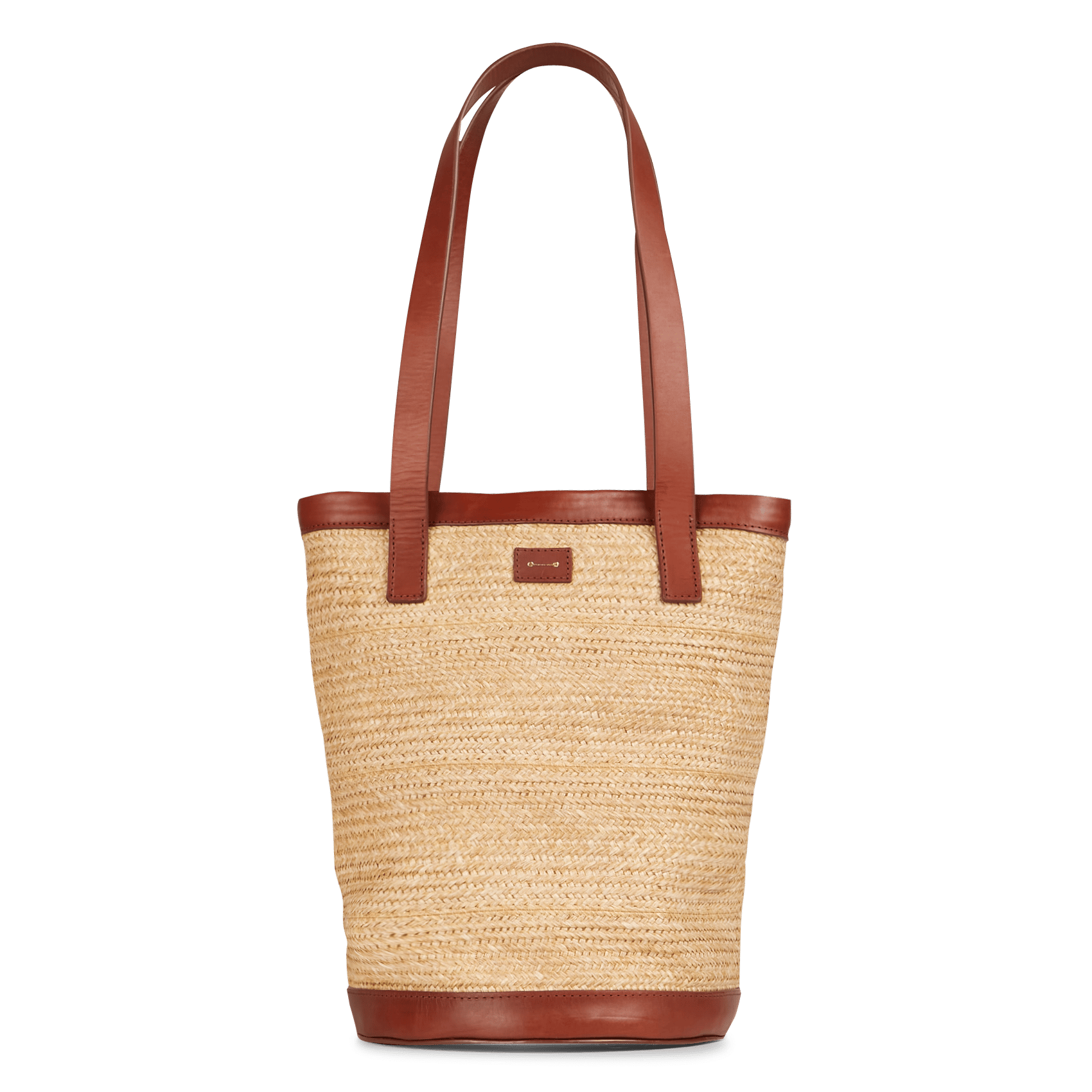 Borsa A Secchiello In Paglia E Pelle Naturel Cuoio Anthology Paris - Donna  | Place des Tendances