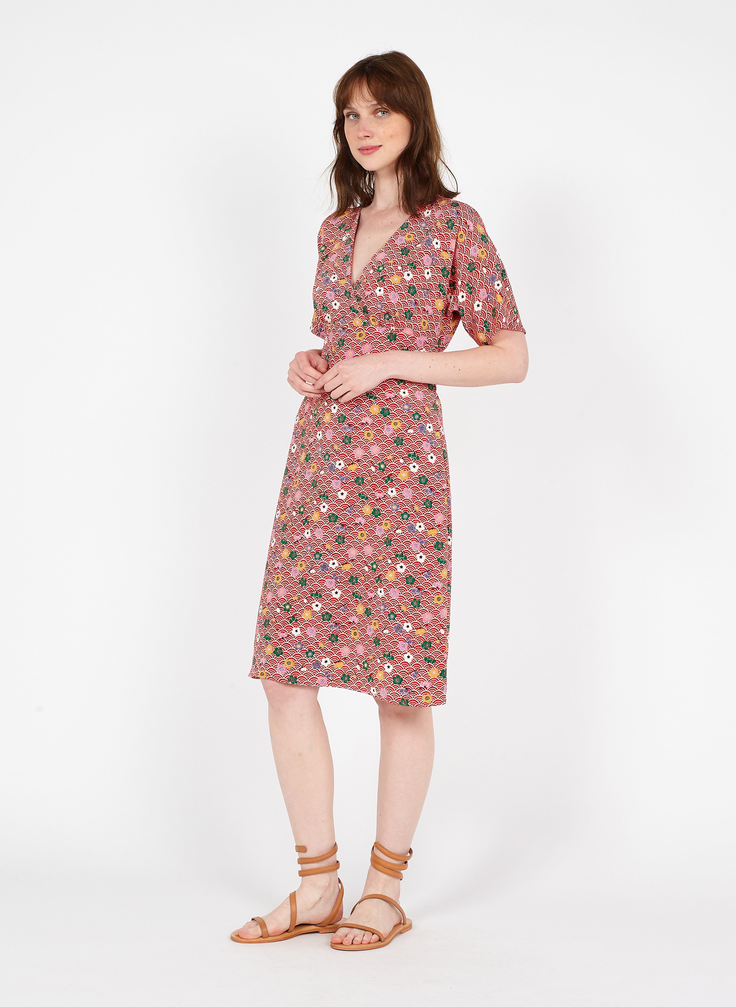 Abito Kimono Corto Con Stampa Floreale Rouge Antoine \u0026 Lili - Donna | Place  des Tendances