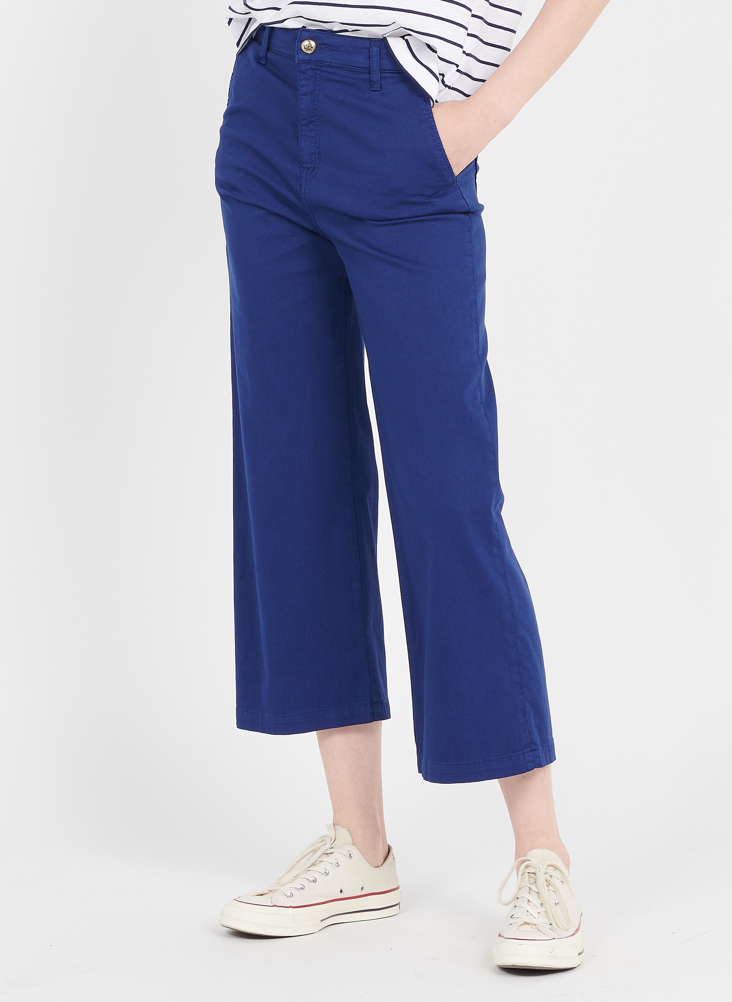 Pantaloni Larghi In Cotone Bleu Marine Antoine \u0026 Lili - Donna | Place des  Tendances