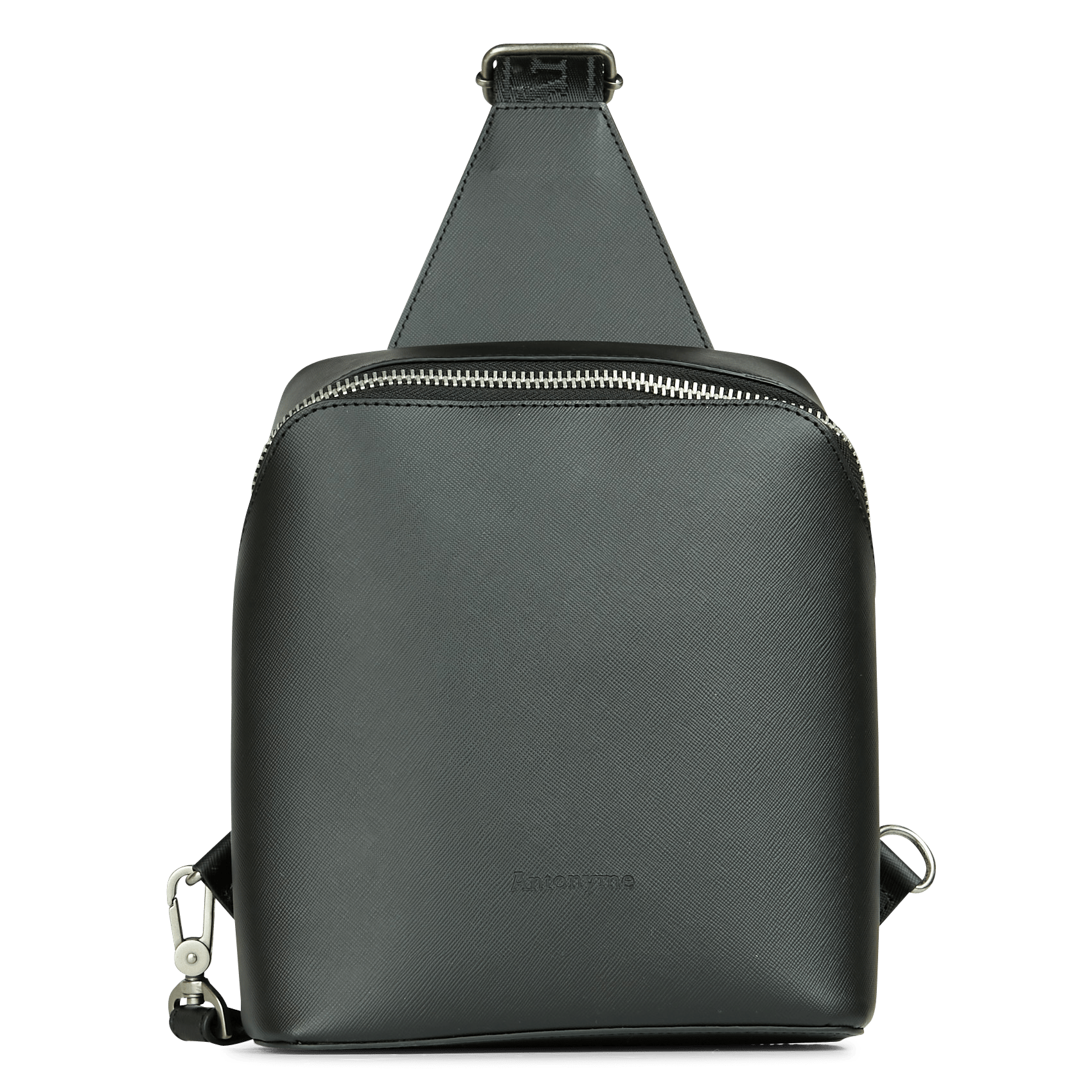 Zaino Monospalla In Pelle Noir Antonyme - Uomo | Place des Tendances