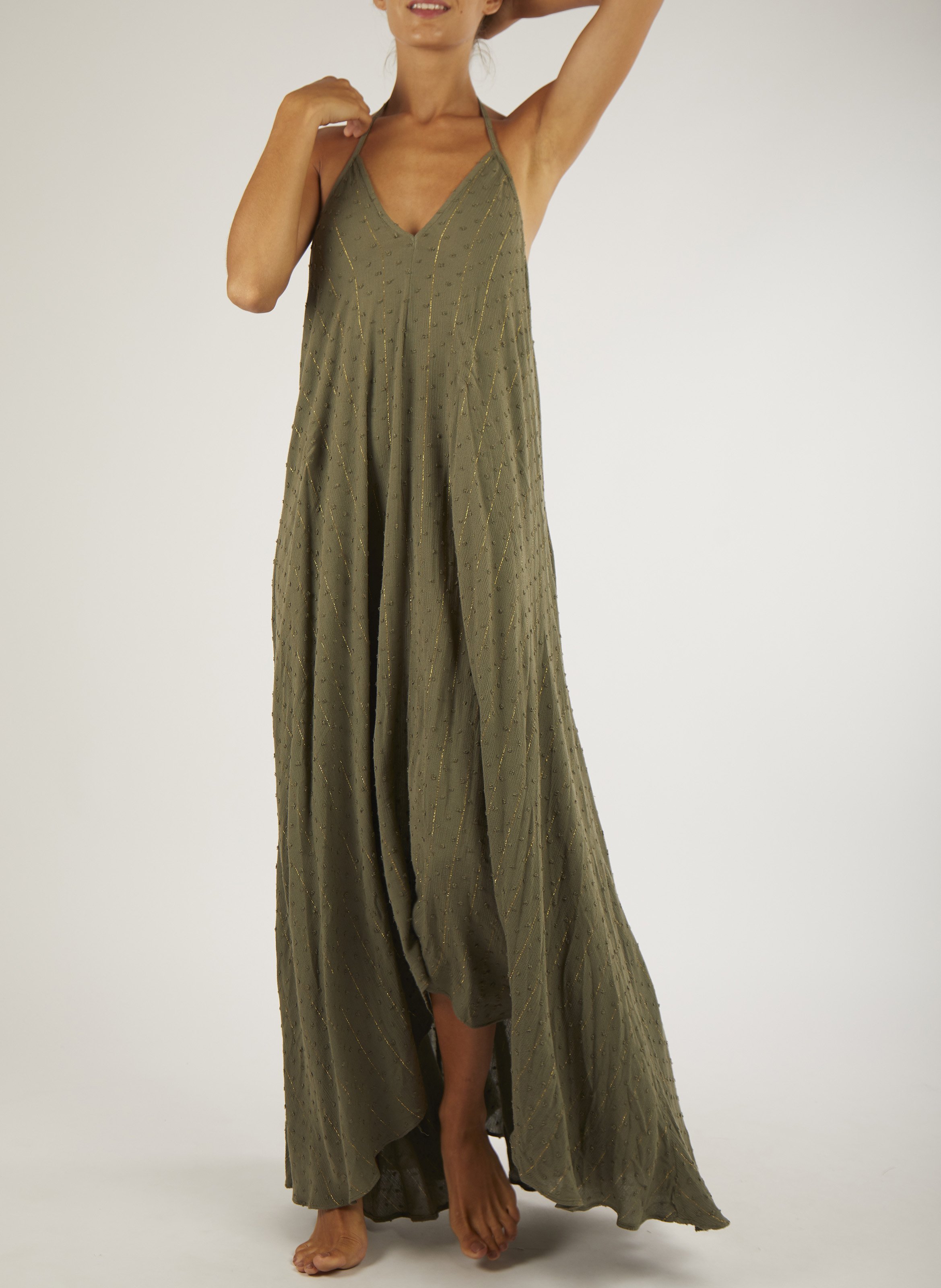 Copricostume Midi Con Scollo A V Kaki Banana Moon - Donna | Place des  Tendances