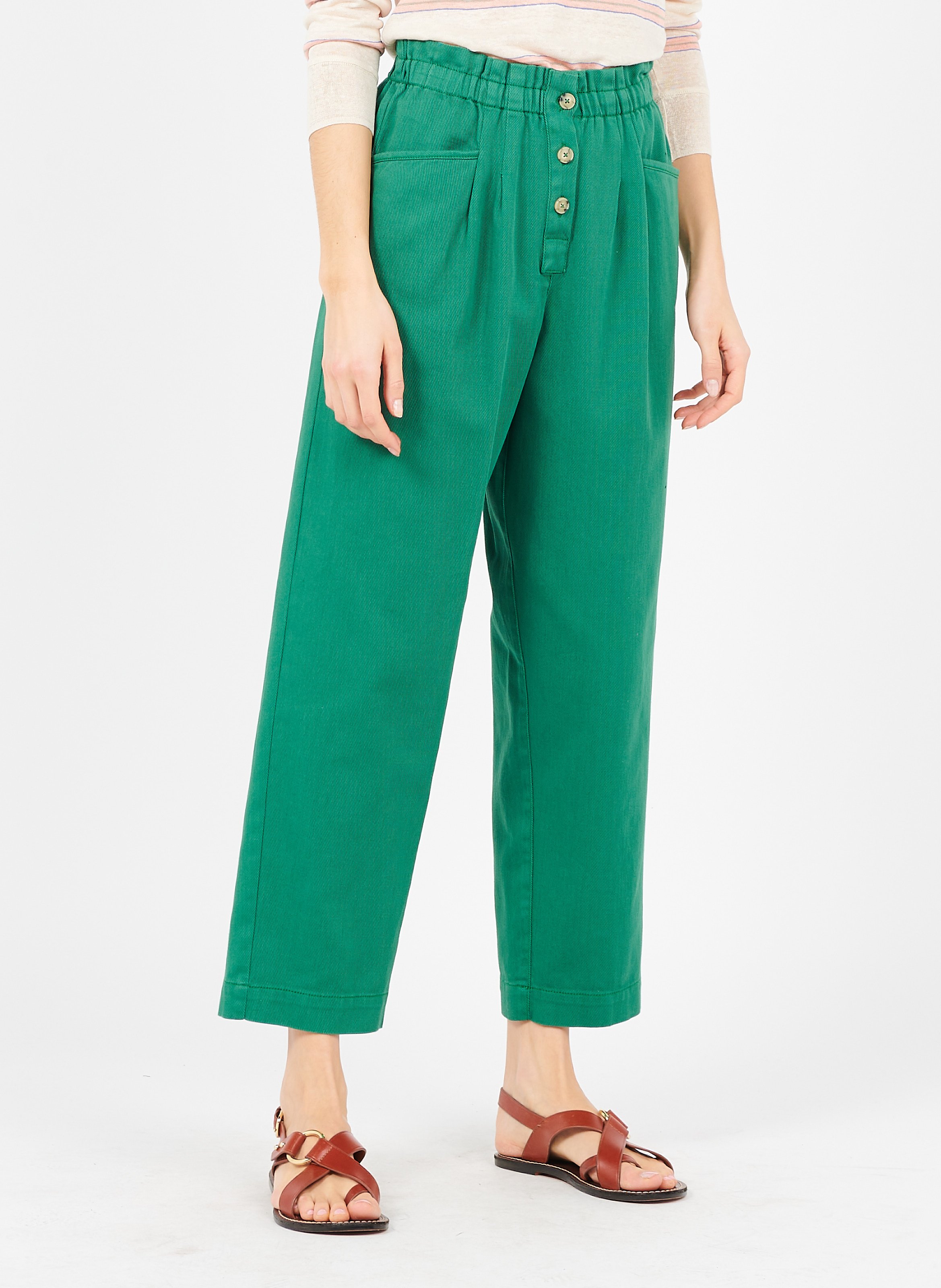Pantaloni Larghi A Vita Alta Jungle Bellerose - Donna | Place des Tendances