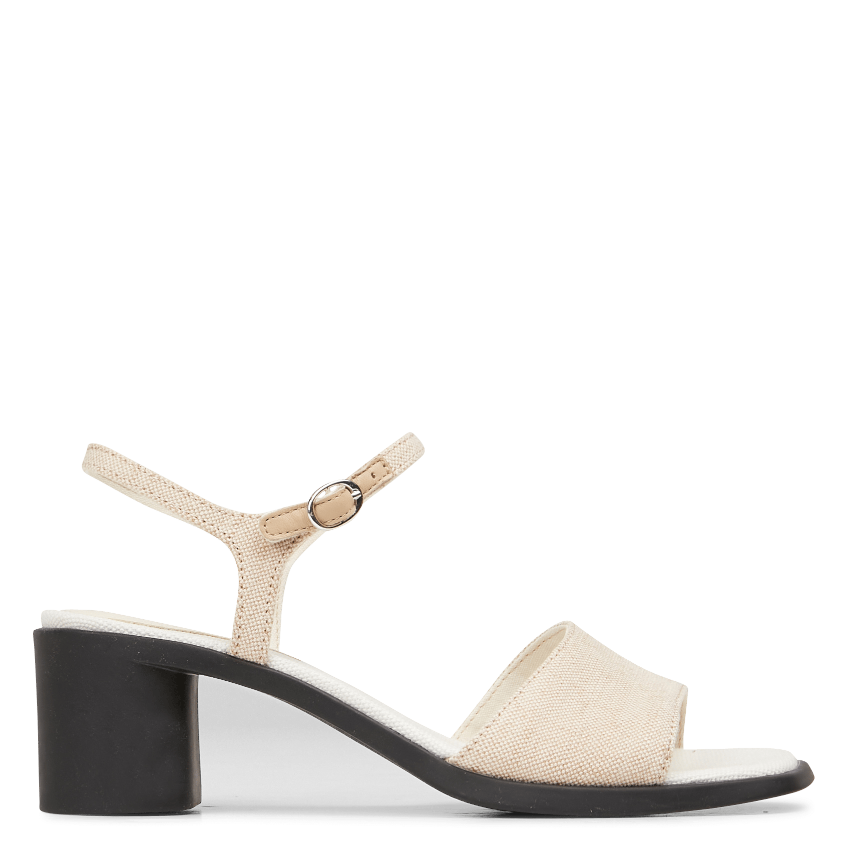 Sandali In Cotone E Canapa Con Tacco Light Beige Camper - Donna | Place des  Tendances