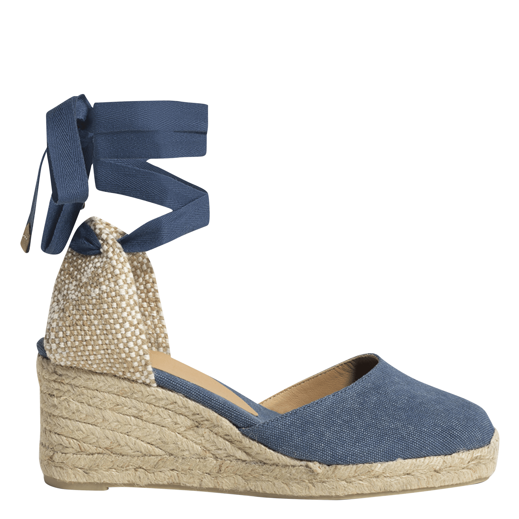 Espadrillas In Cotone Con Zeppa Azul Denim Castaner - Donna | Place des  Tendances