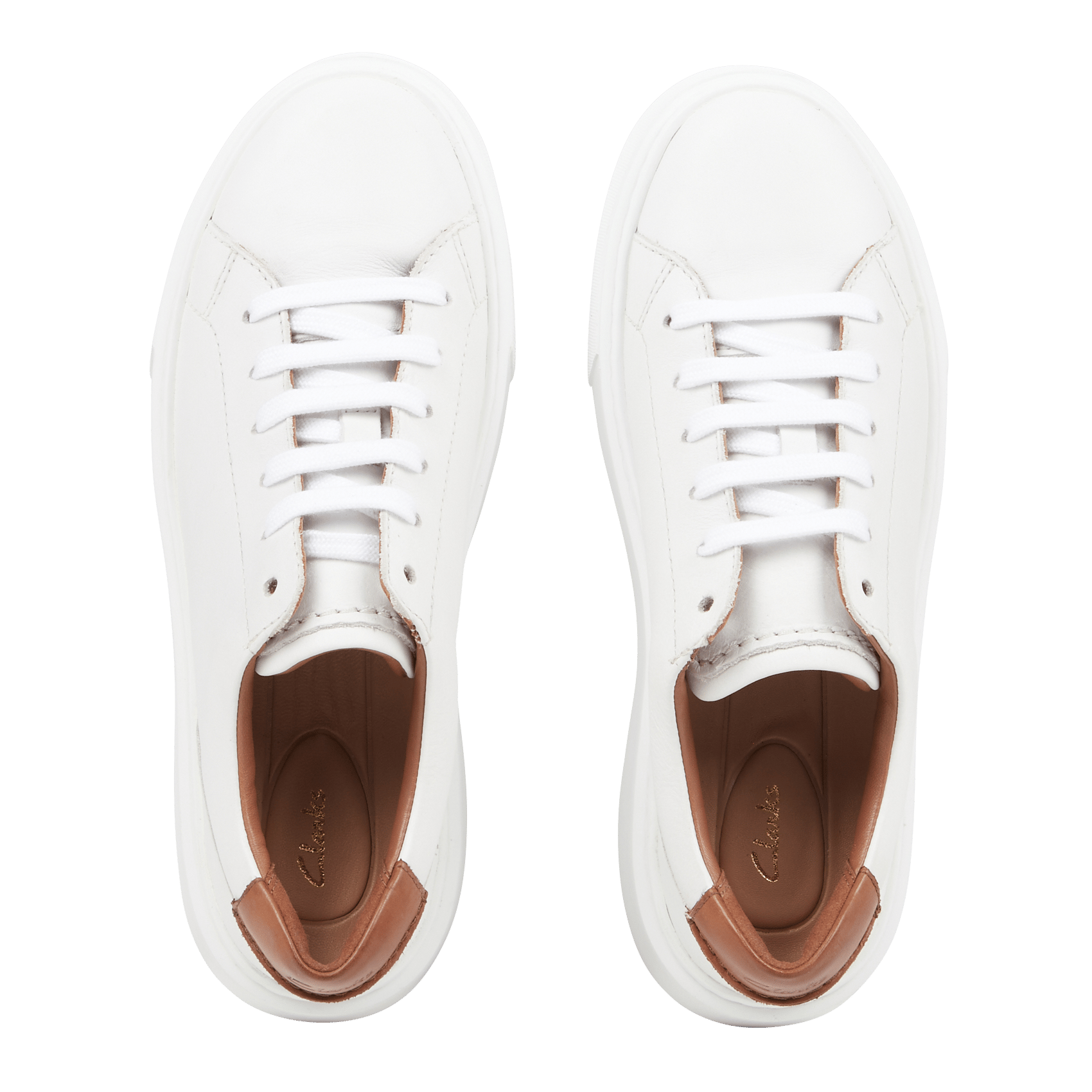 Sneakers Alte In Pelle White Leather Clarks - Donna | Place des Tendances