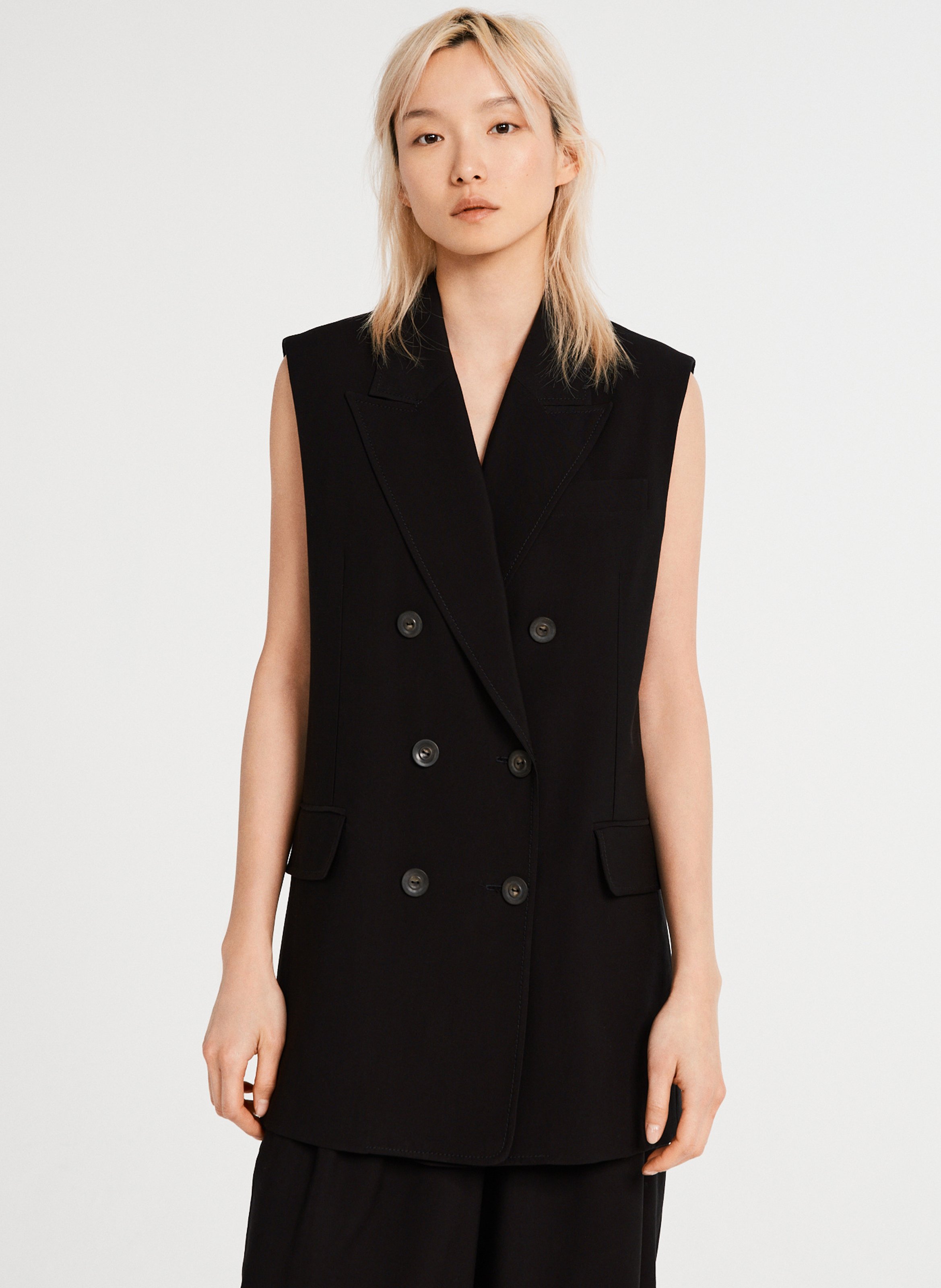 Giacca Senza Maniche Con Revers Noir Claudie Pierlot - Donna | Place des  Tendances