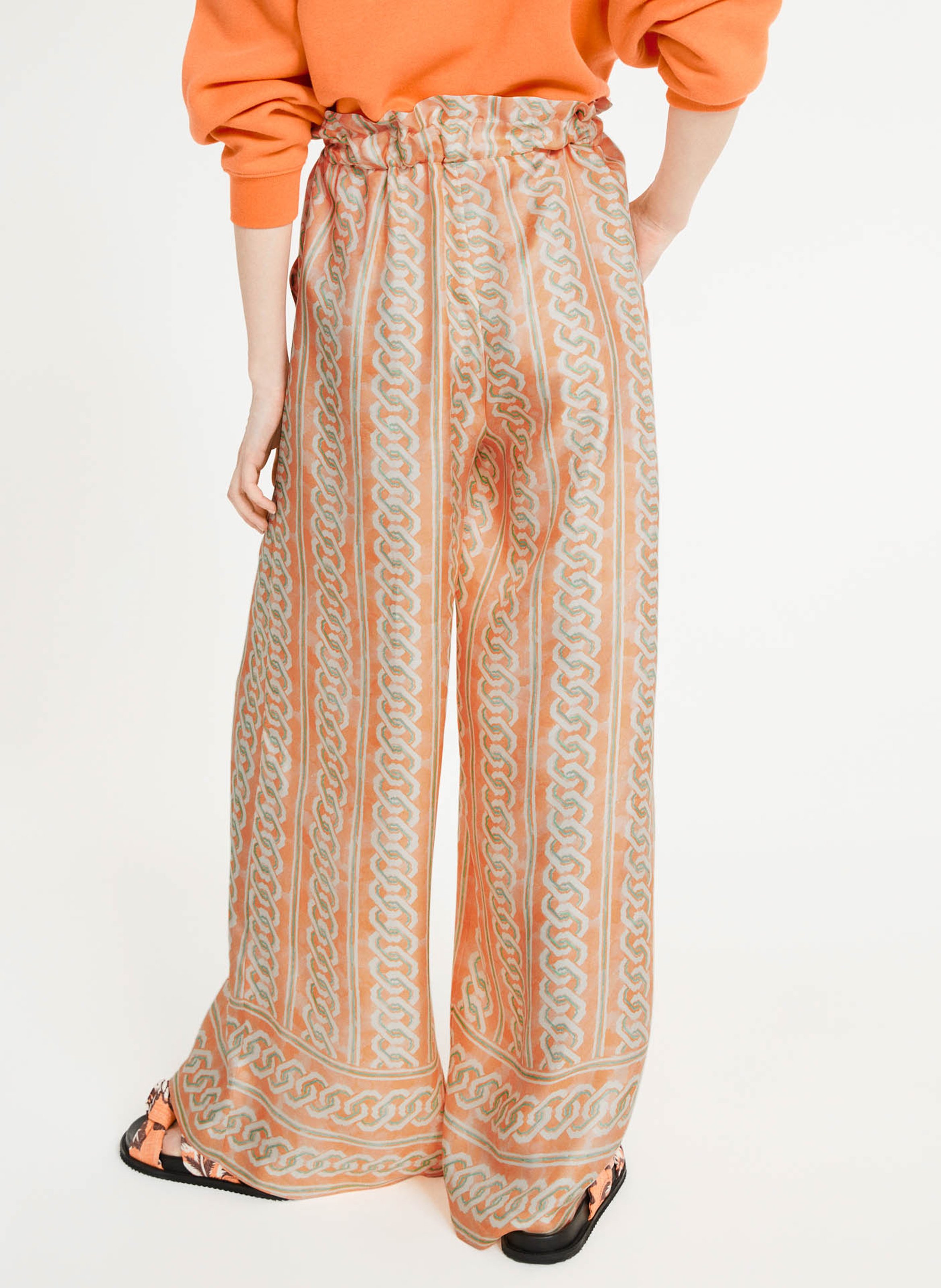 Pantaloni Larghi Stampati In Seta Print Clair Claudie Pierlot - Donna |  Place des Tendances