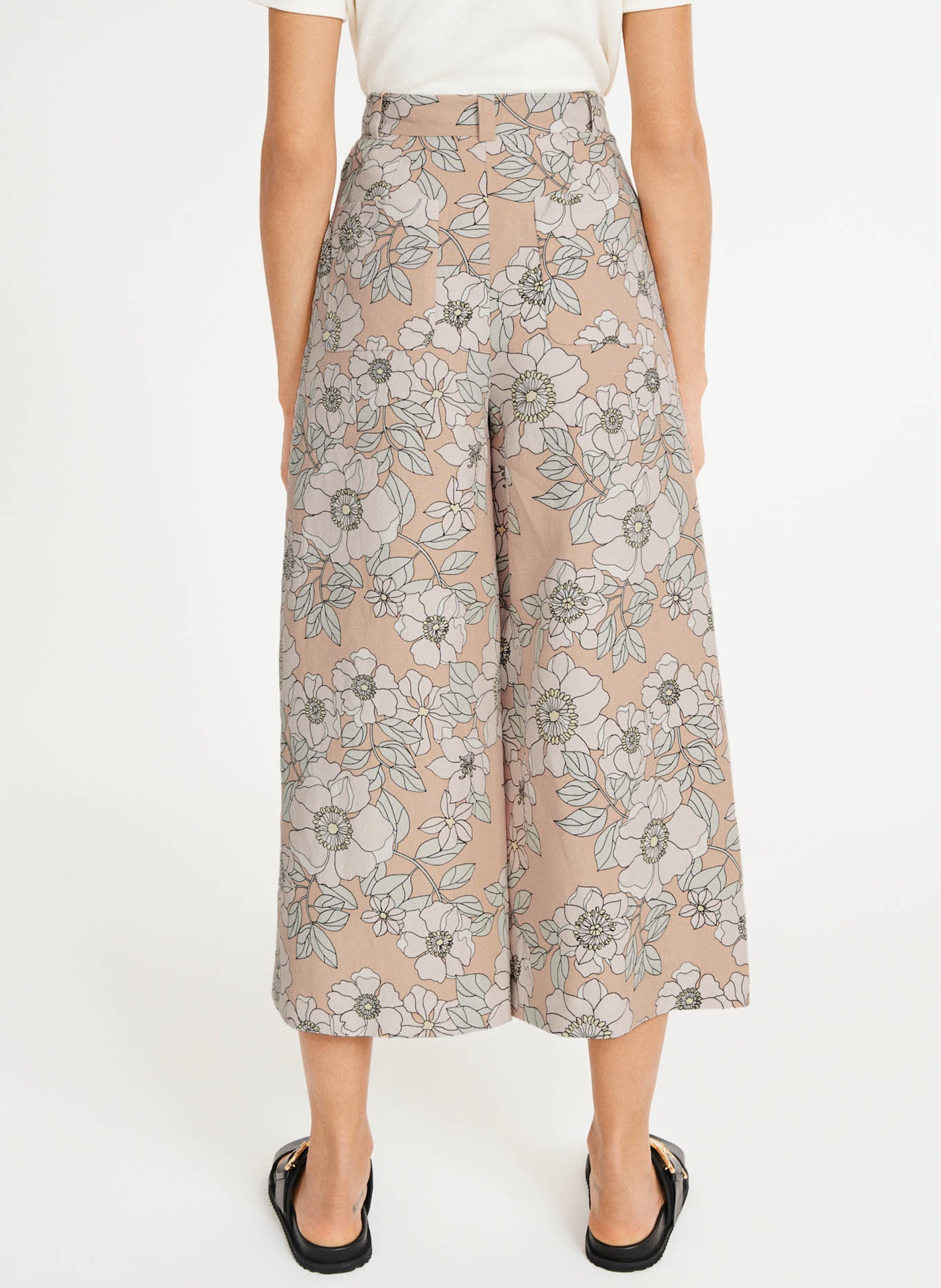 Pantaloni Palazzo Stampa Floreale In Lyocell E Lino Print Clair Claudie  Pierlot - Donna | Place des Tendances
