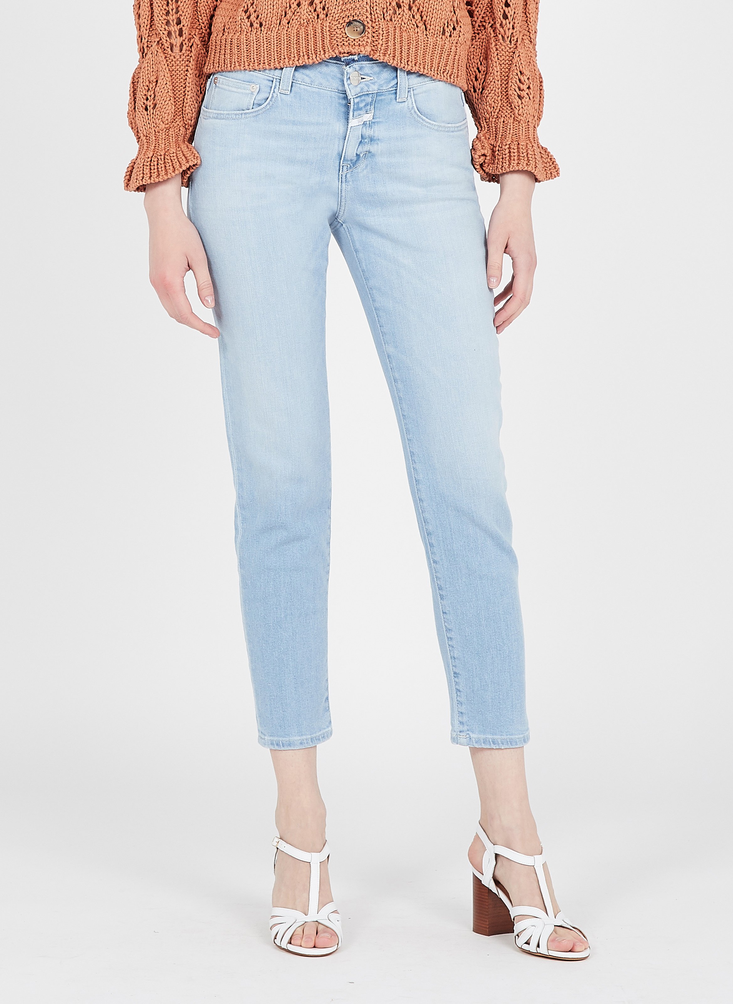 Jeans Dritti In Misto Cotone Light Blue Closed - Donna | Place des Tendances