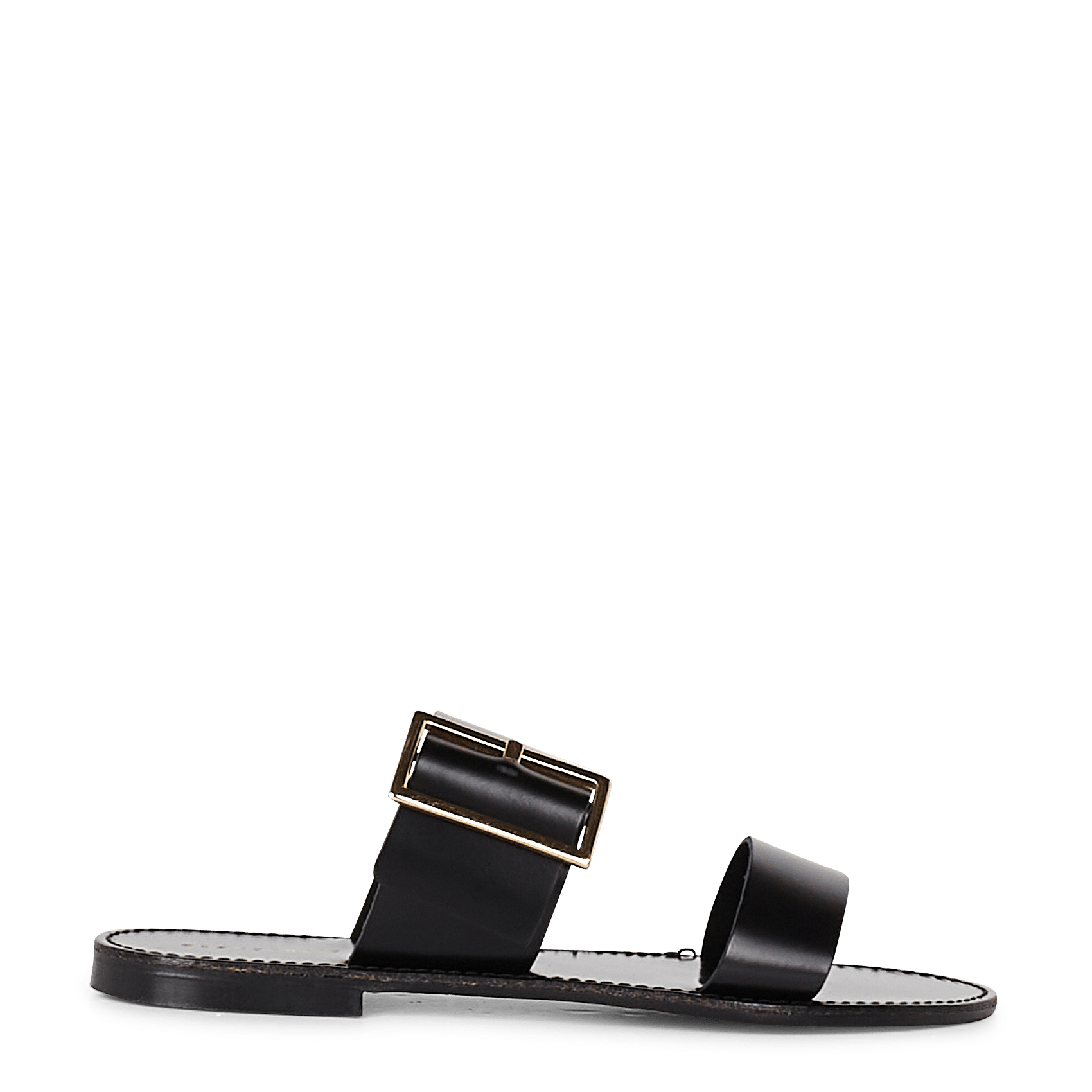 Mules Basse In Pelle Noir Cosmoparis - Donna | Place des Tendances