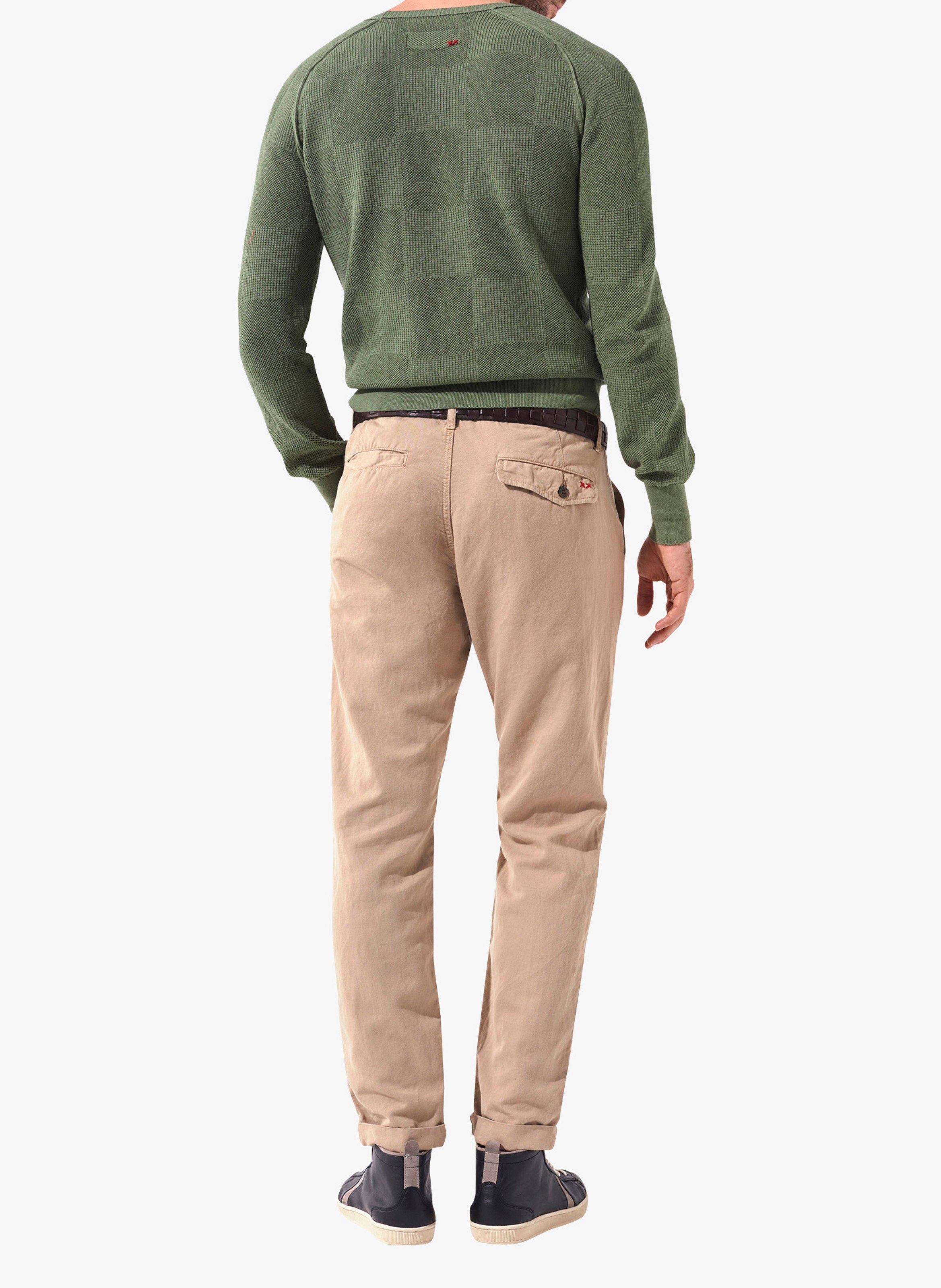 Pantaloni Chino Regular Fit In Cotone E Lino Sable Cotelac - Uomo | Place  des Tendances