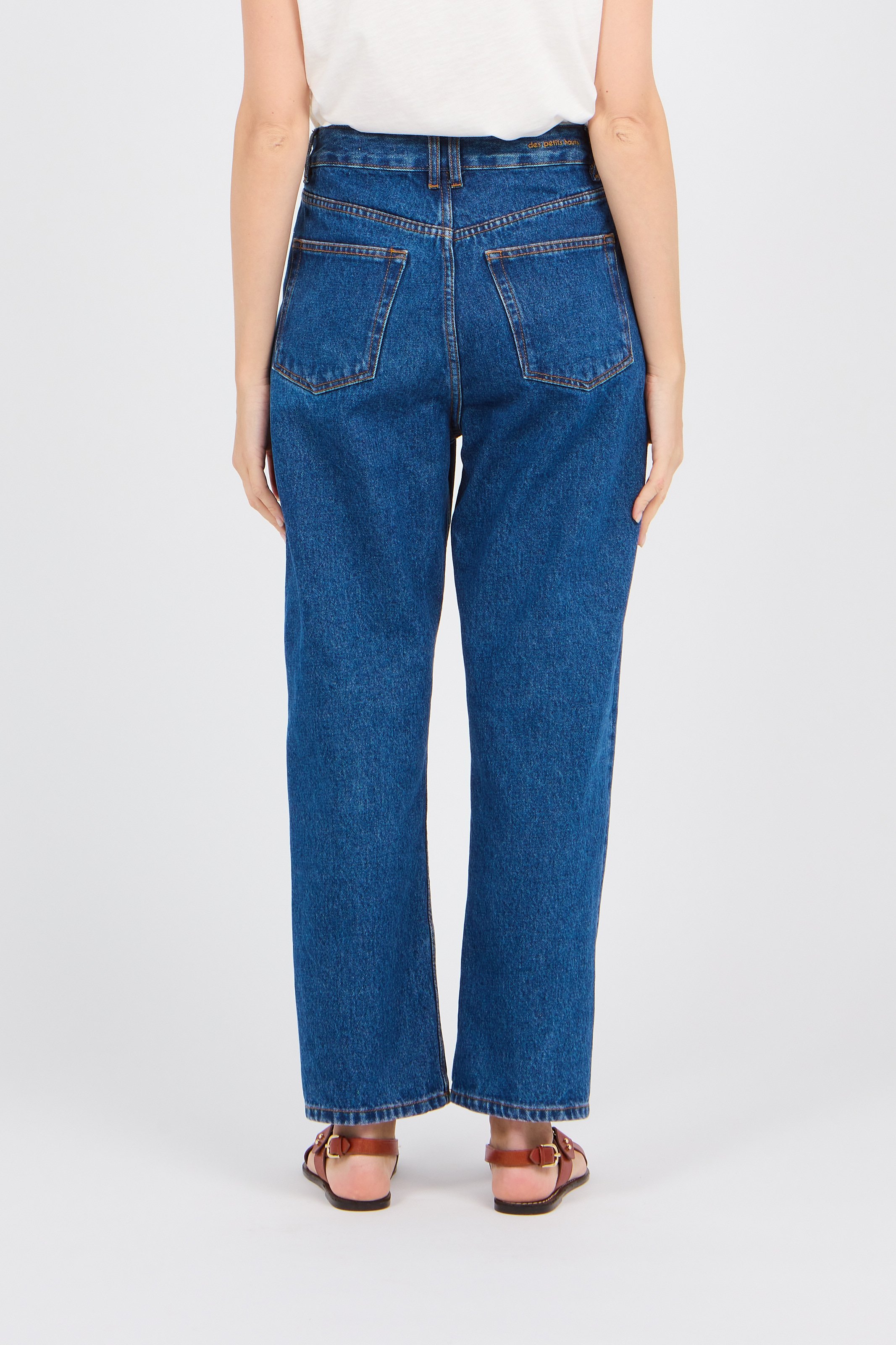 Jeans Larghi A Vita Media Effetto Délavé Stone Des Petits Hauts - Donna |  Place des Tendances