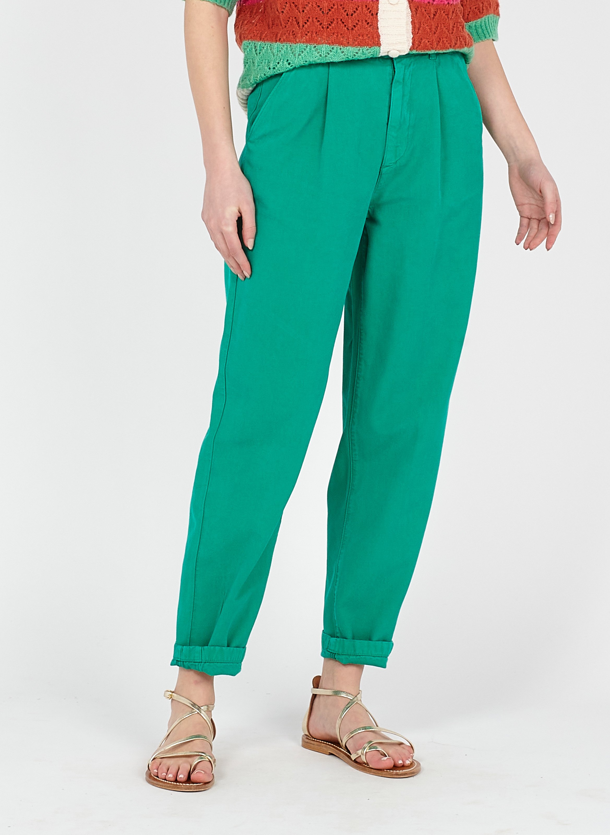 Pantaloni Carrot Fit Arricciati In Vita Mentalo Des Petits Hauts - Donna |  Place des Tendances