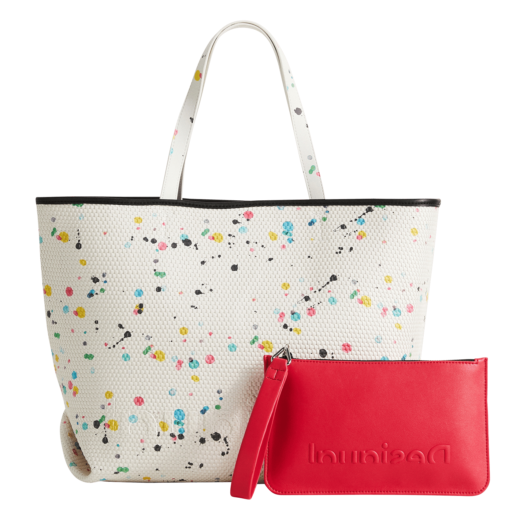 Borsa a mano beige Double Face Flores Desigual | Borse e accessori