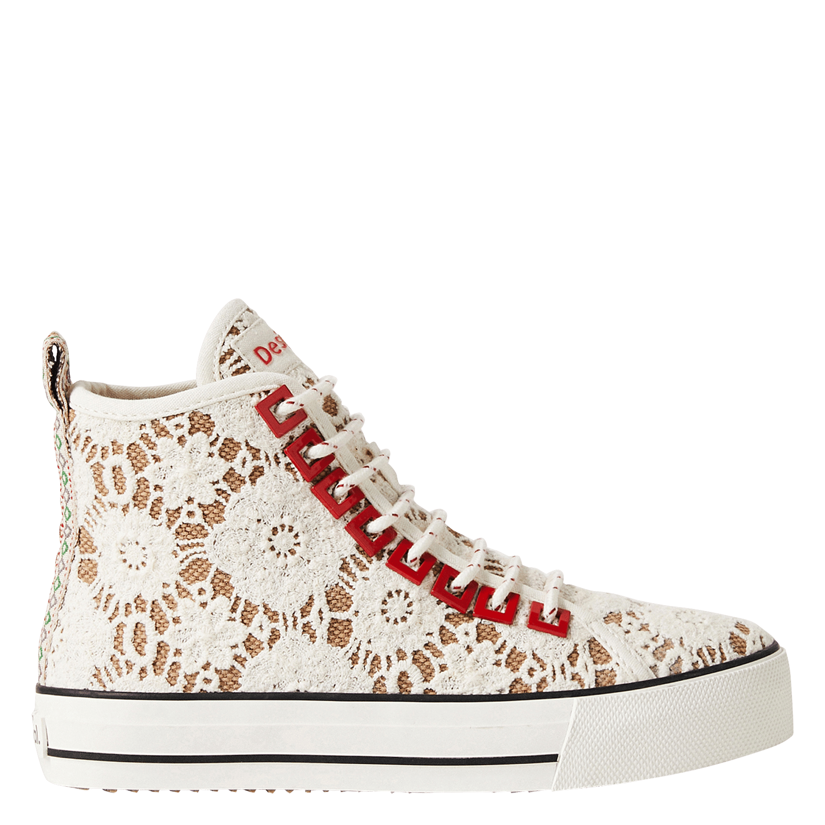 Sneakers Alte In Pizzo Marron Desigual - Donna | Place des Tendances