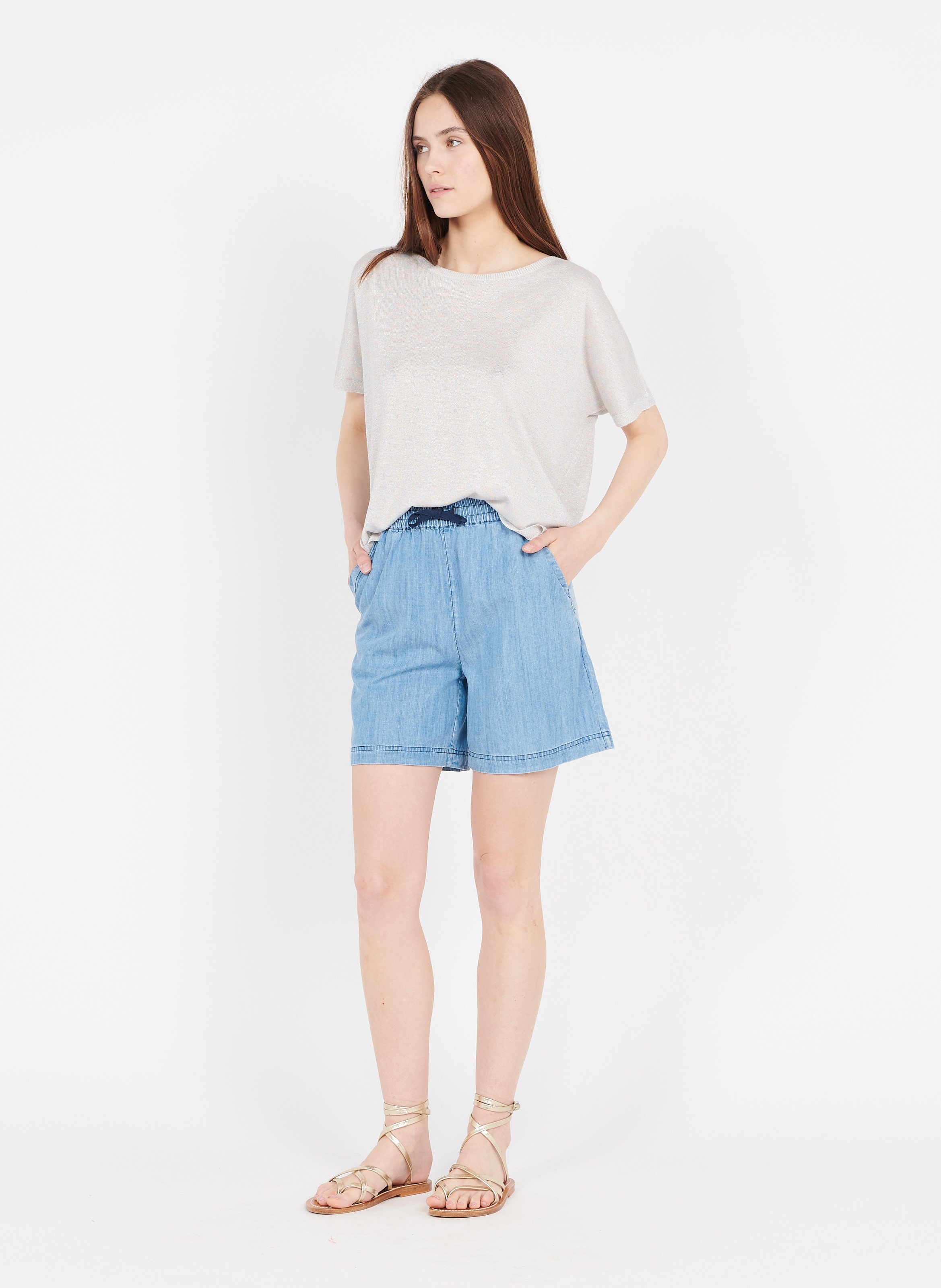 Pantaloni A Pinocchietto Tencel Bleach Ekyog - Donna | Place des Tendances