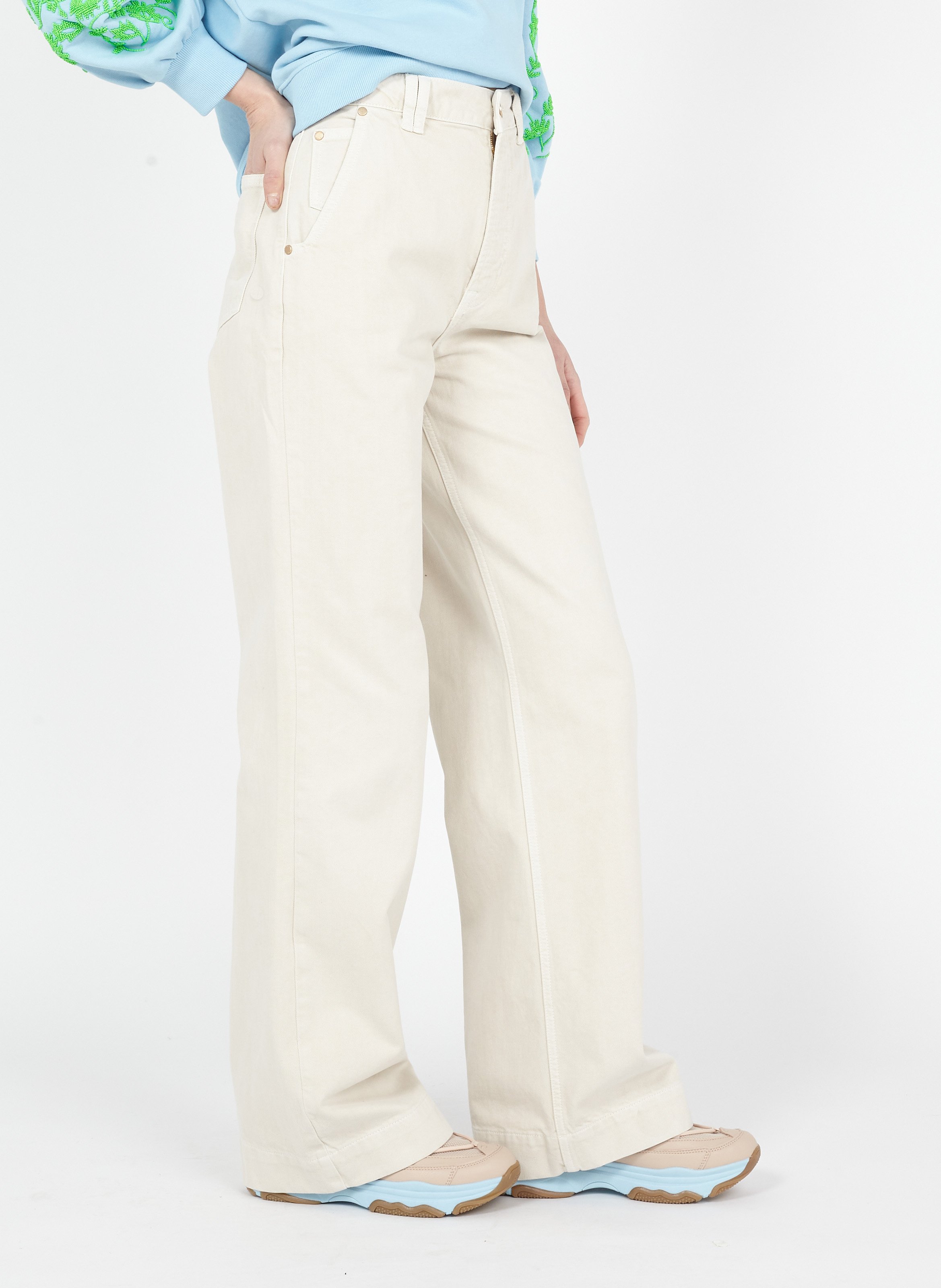 Jeans Larghi Dirty White Essentiel Antwerp - Donna | Place des Tendances