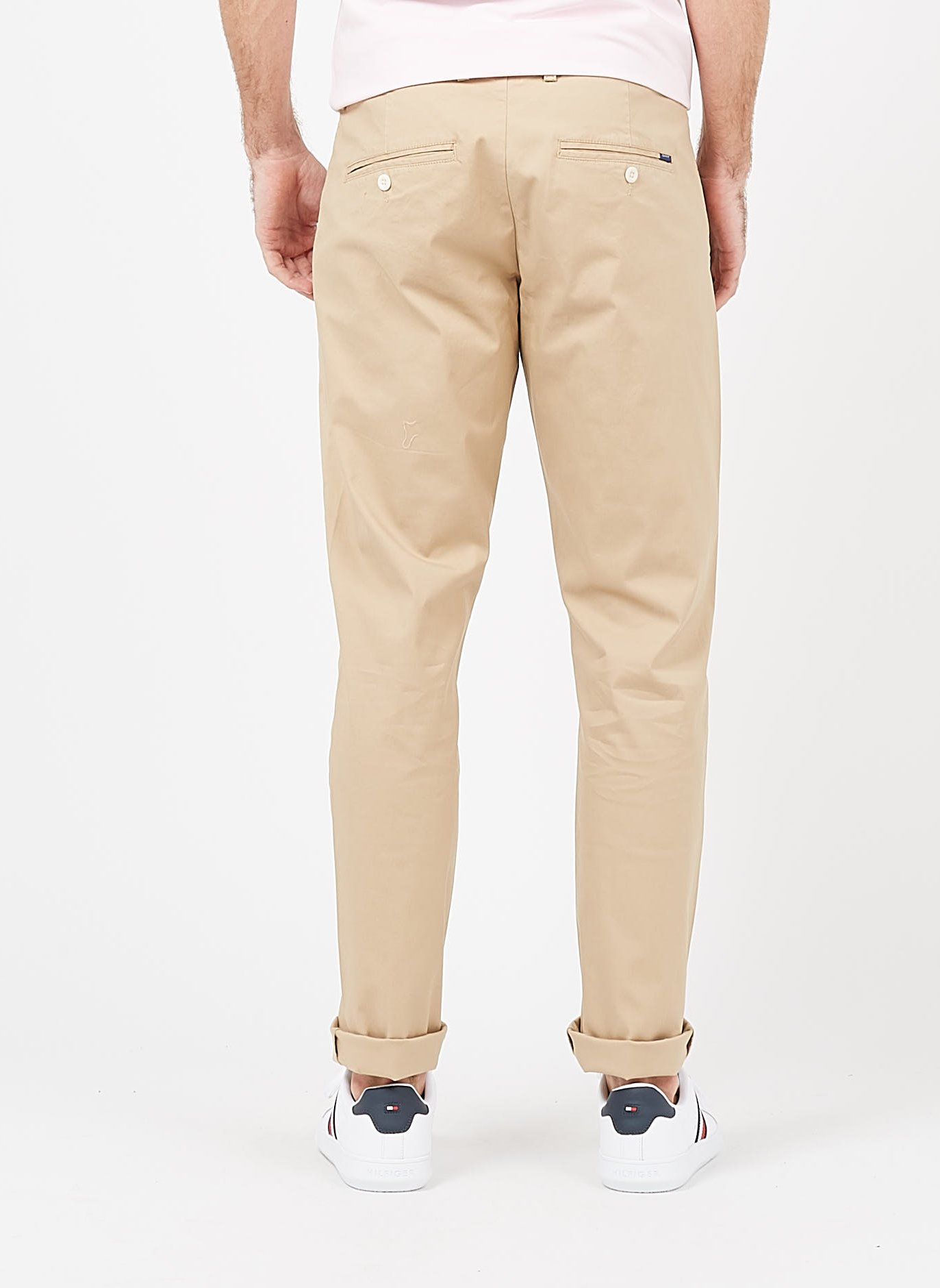 Pantaloni Chino Dritti In Cotone Stretch Gris Clair Gant - Uomo | Place des  Tendances