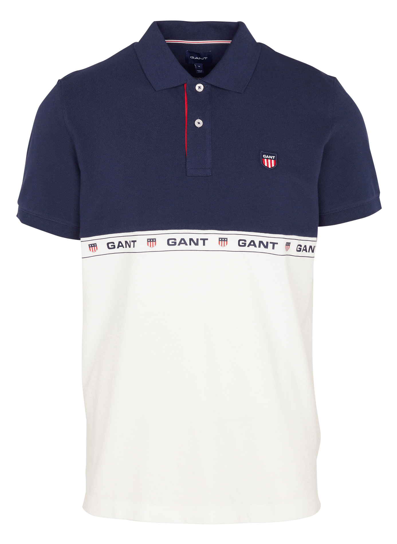 Polo Regular Fit In Cotone Piqué Bleu Nuit Gant - Uomo | Place des Tendances