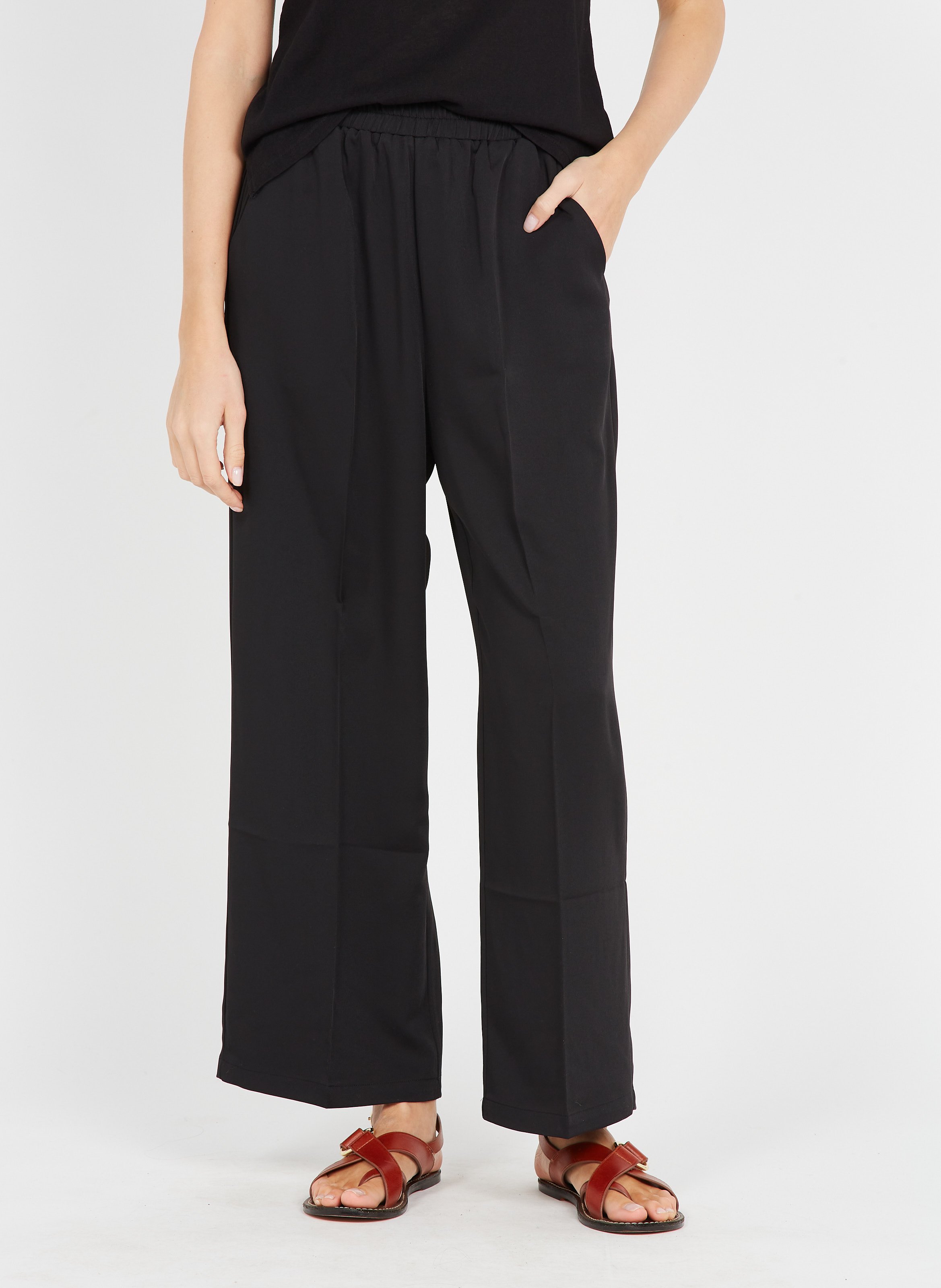 Pantaloni Larghi Noir Grace Et Mila - Donna | Place des Tendances
