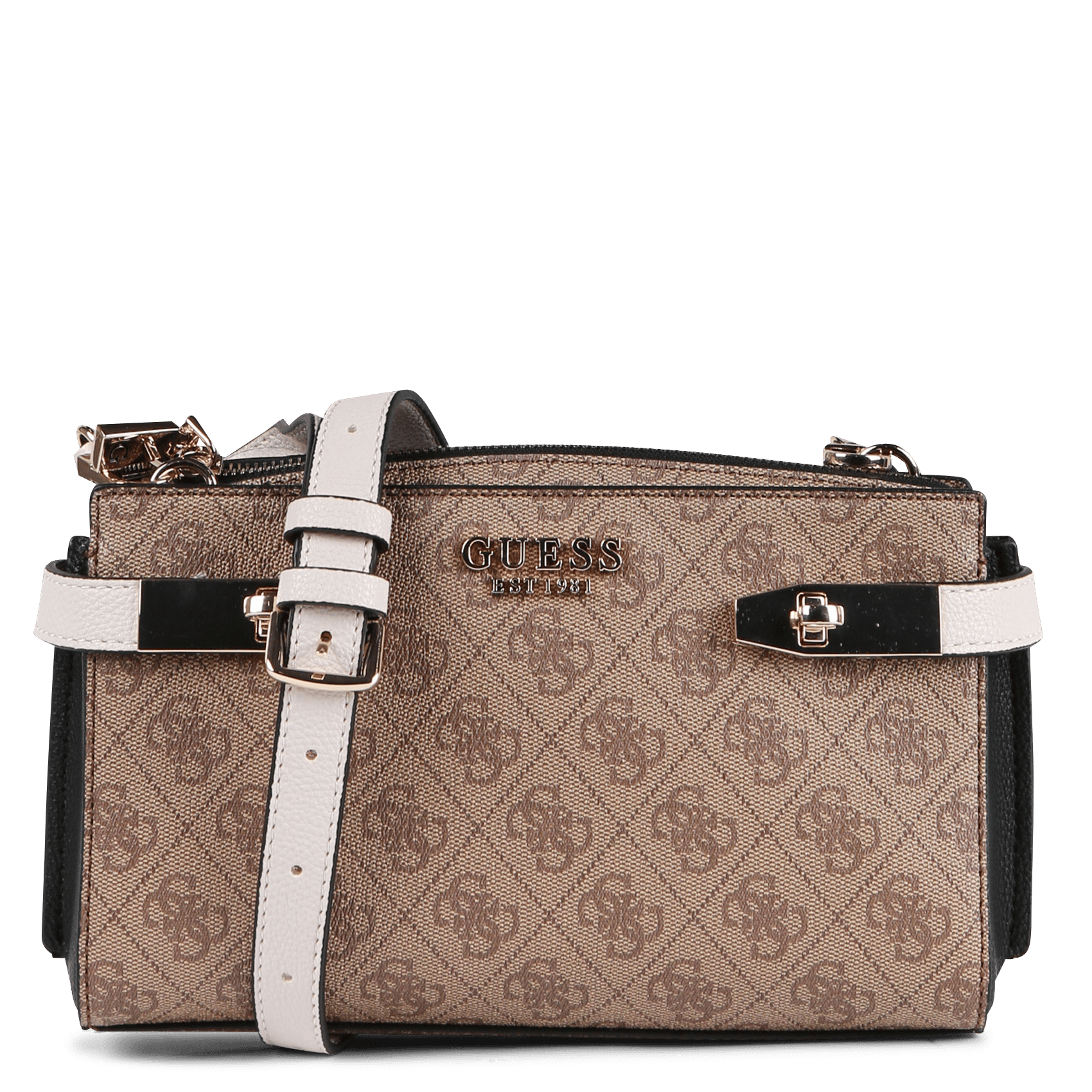 Mini Borsa A Tracolla Zadie Logo 4g Latte/black Guess - Donna | Place des  Tendances