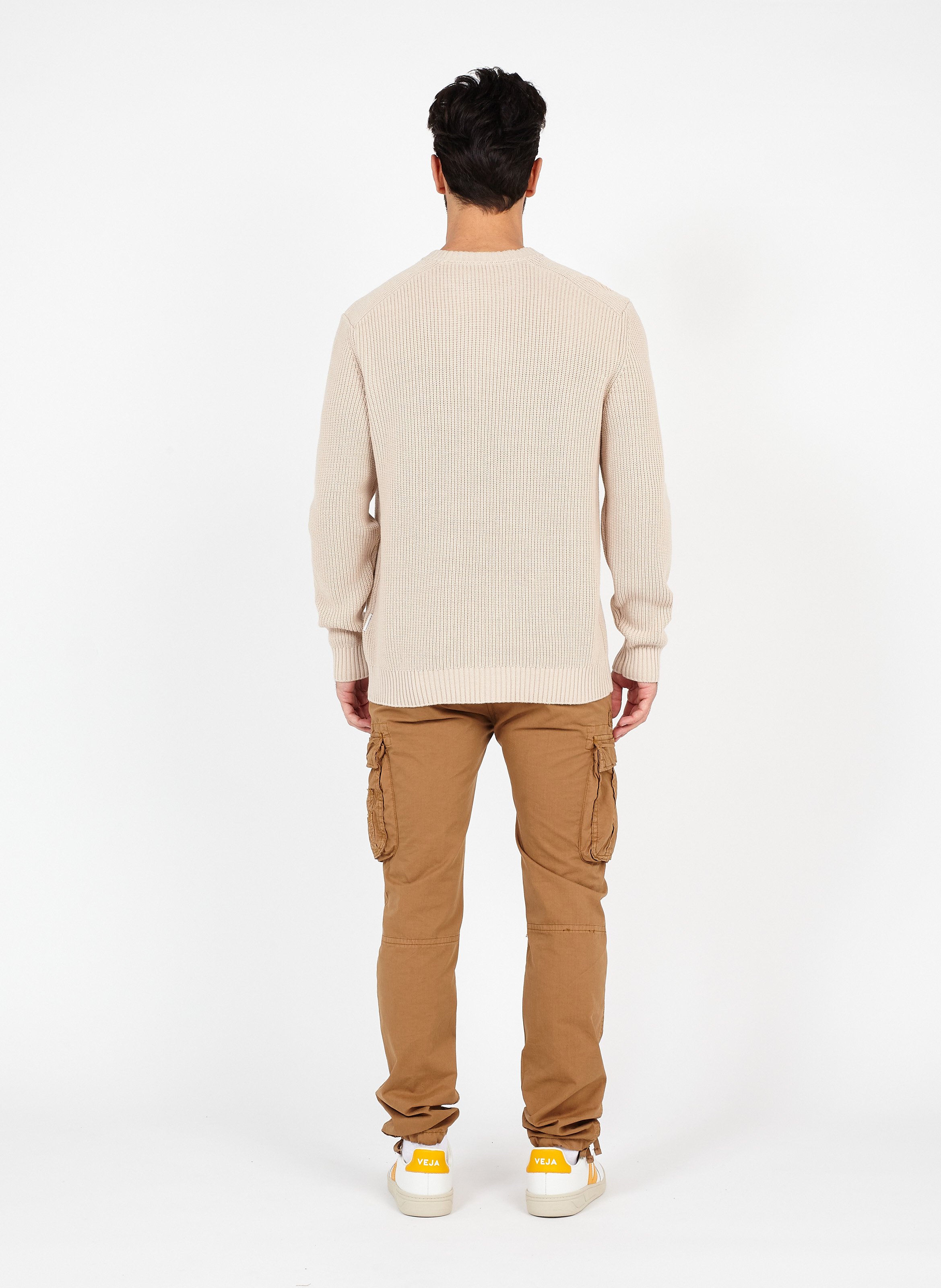 Maglione Scollo Tondo Regular Fit In Misto Cotone Beige Harris Wilson -  Uomo | Place des Tendances