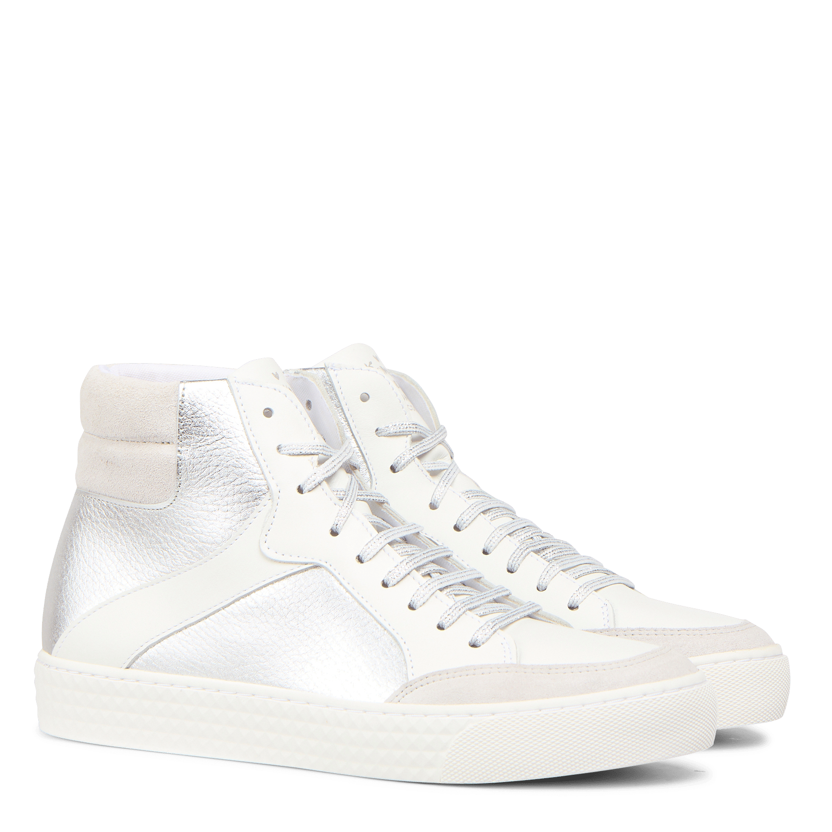 Sneakers Alte In Pelle Metallizzata Argent I Code - Donna | Place des  Tendances