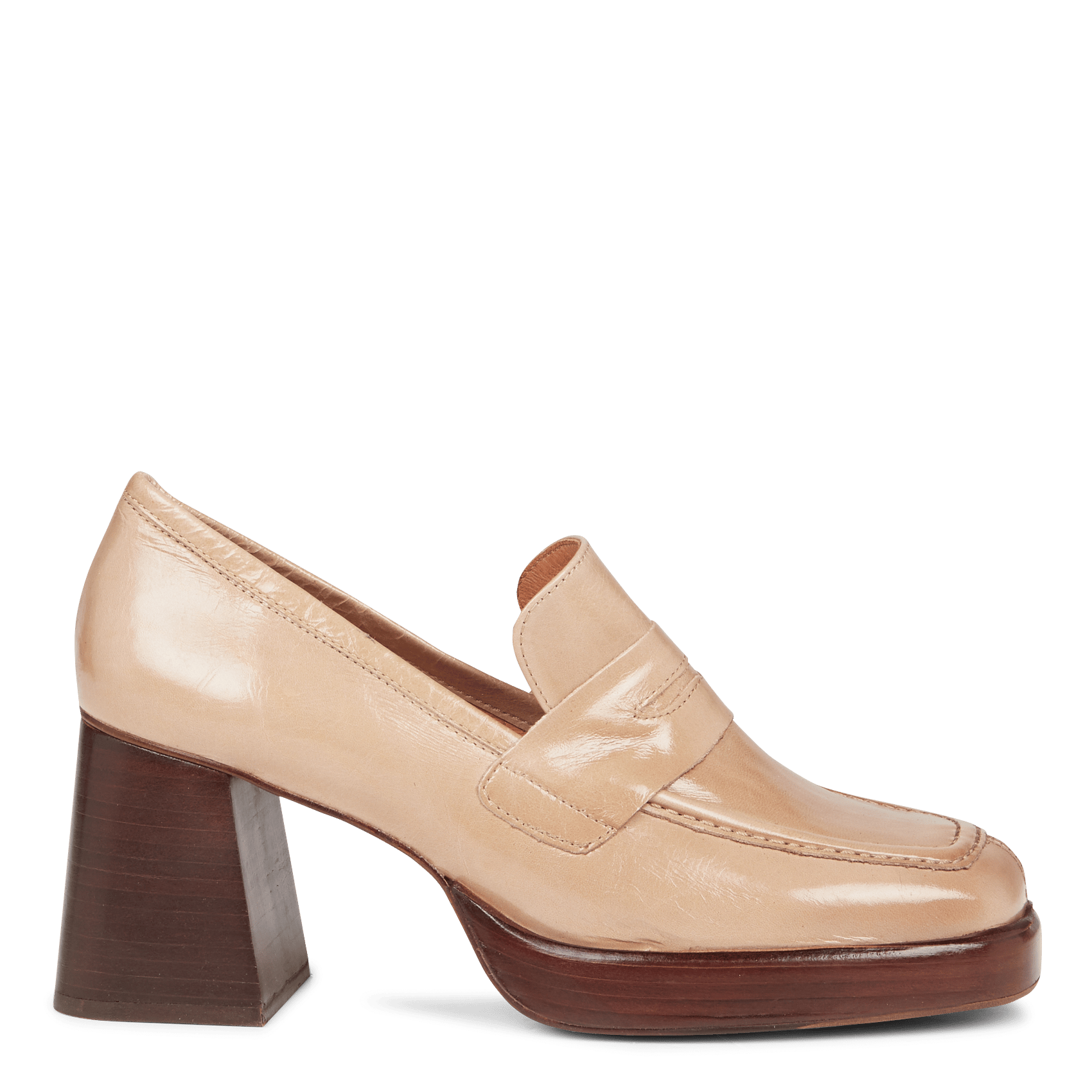 Mocassini Con Tacco In Pelle Beige Jonak - Donna | Place des Tendances