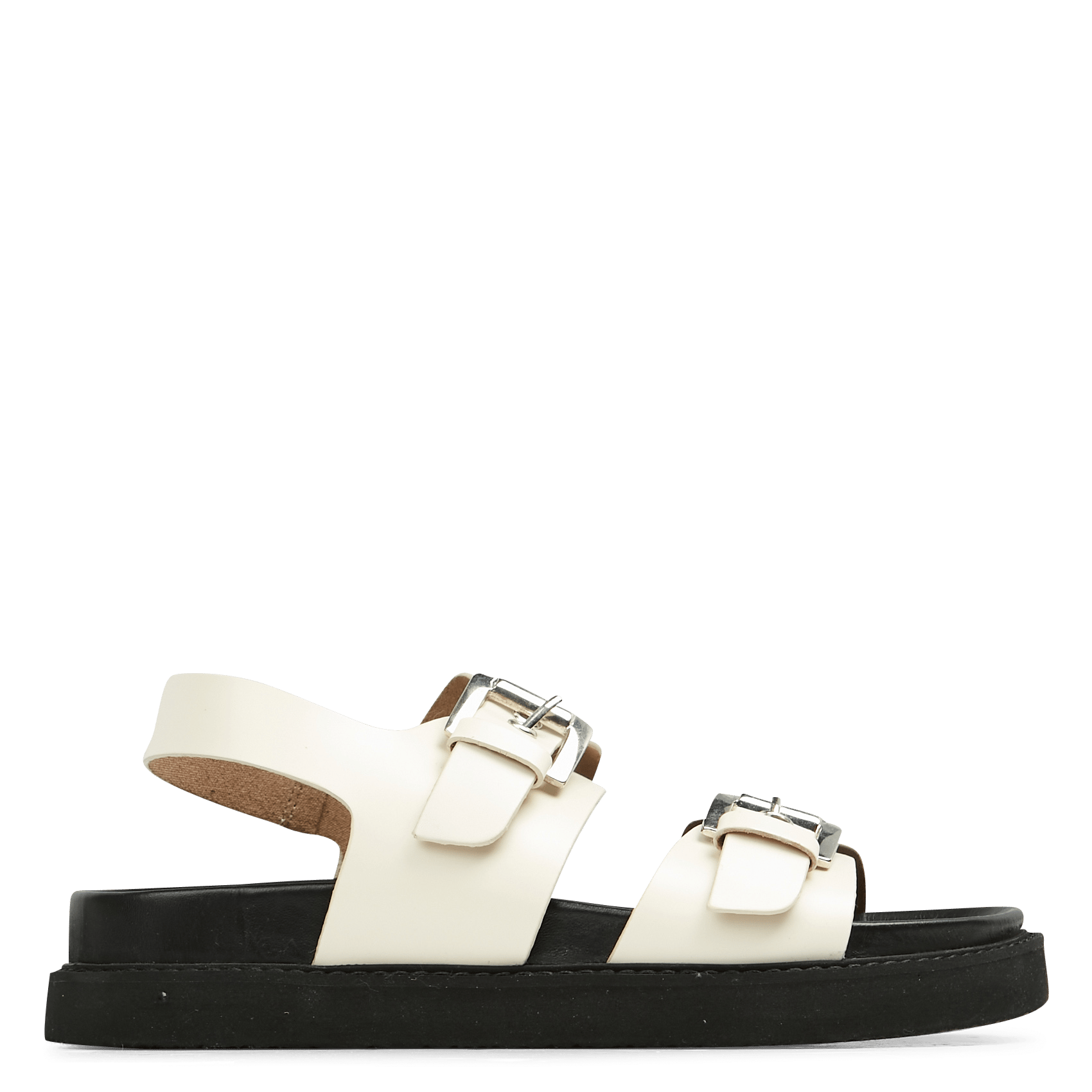 Sandali Con Doppia Fibbia In Pelle Ecru Jonak - Donna | Place des Tendances