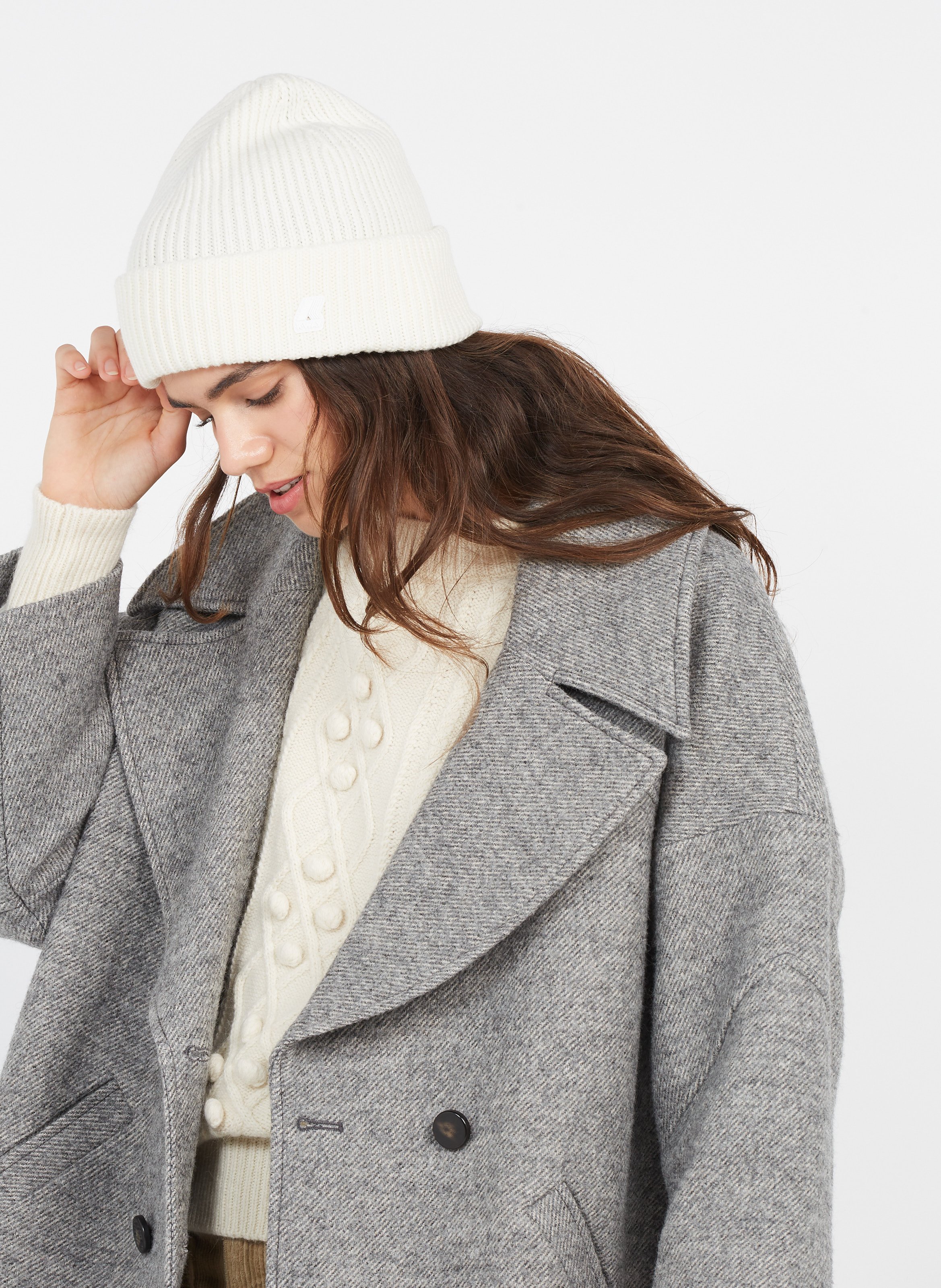 Berretto In Lana White K-way - Donna | Place des Tendances