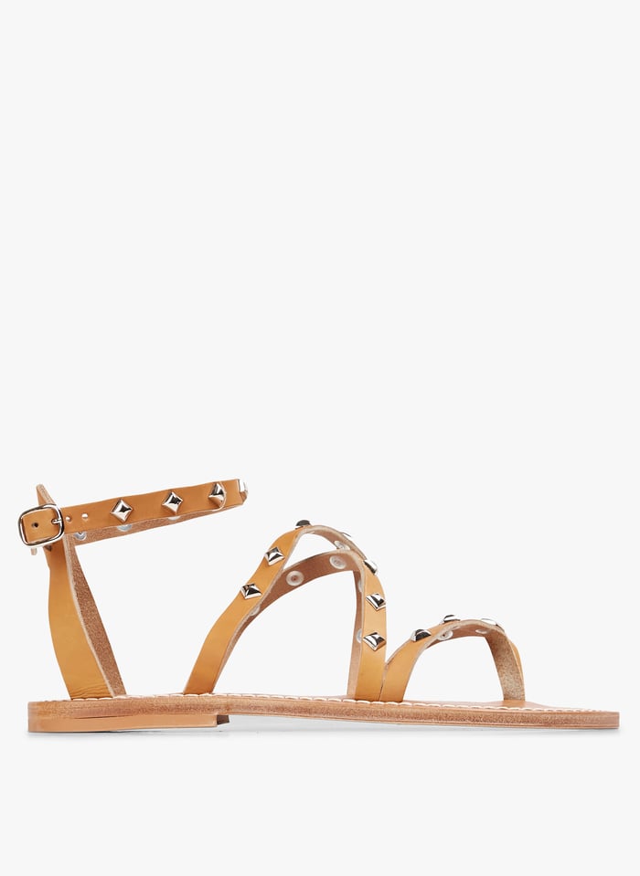 Sandali Bassi In Pelle Con Borchie Pul Naturel K Jacques Donna