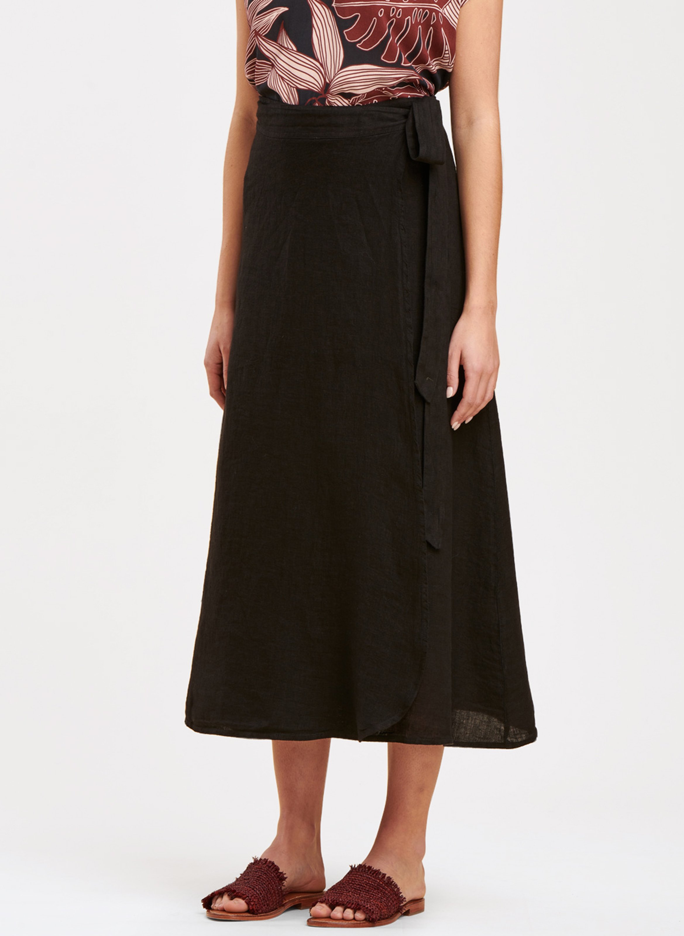 Gonna Lunga A Portafoglio In Lino Noir La Fee Maraboutee - Donna | Place  des Tendances