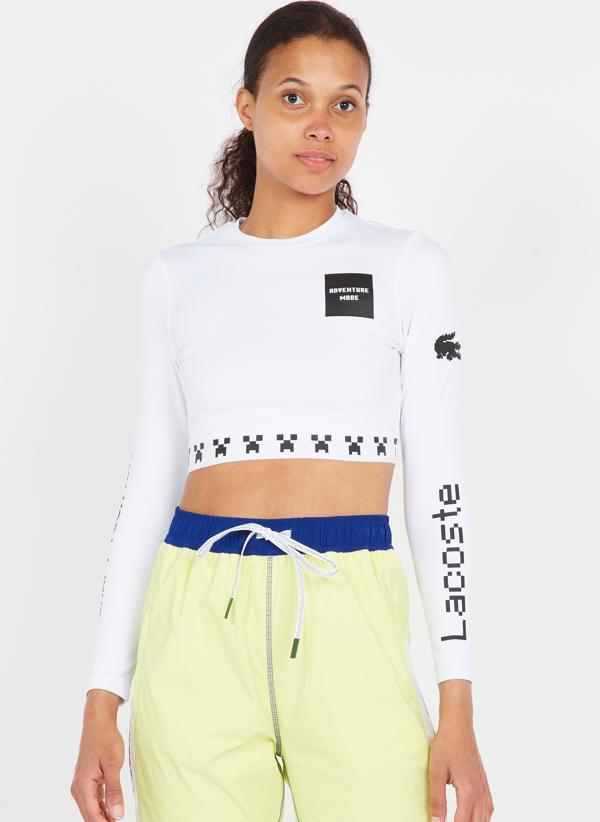 T-shirt Corta Lacoste Lve X Minecraft Blanc Lacoste - Donna | Place des  Tendances