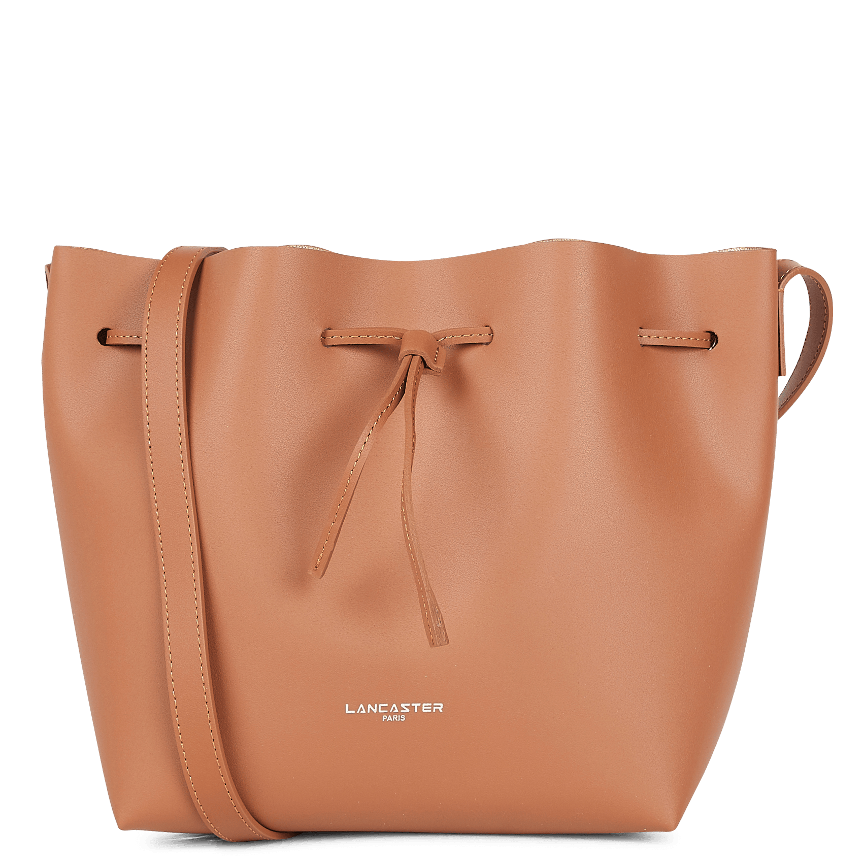 Borsa A Secchiello In Pelle Camel - In - Champagne Lancaster Paris - Donna  | Place des Tendances