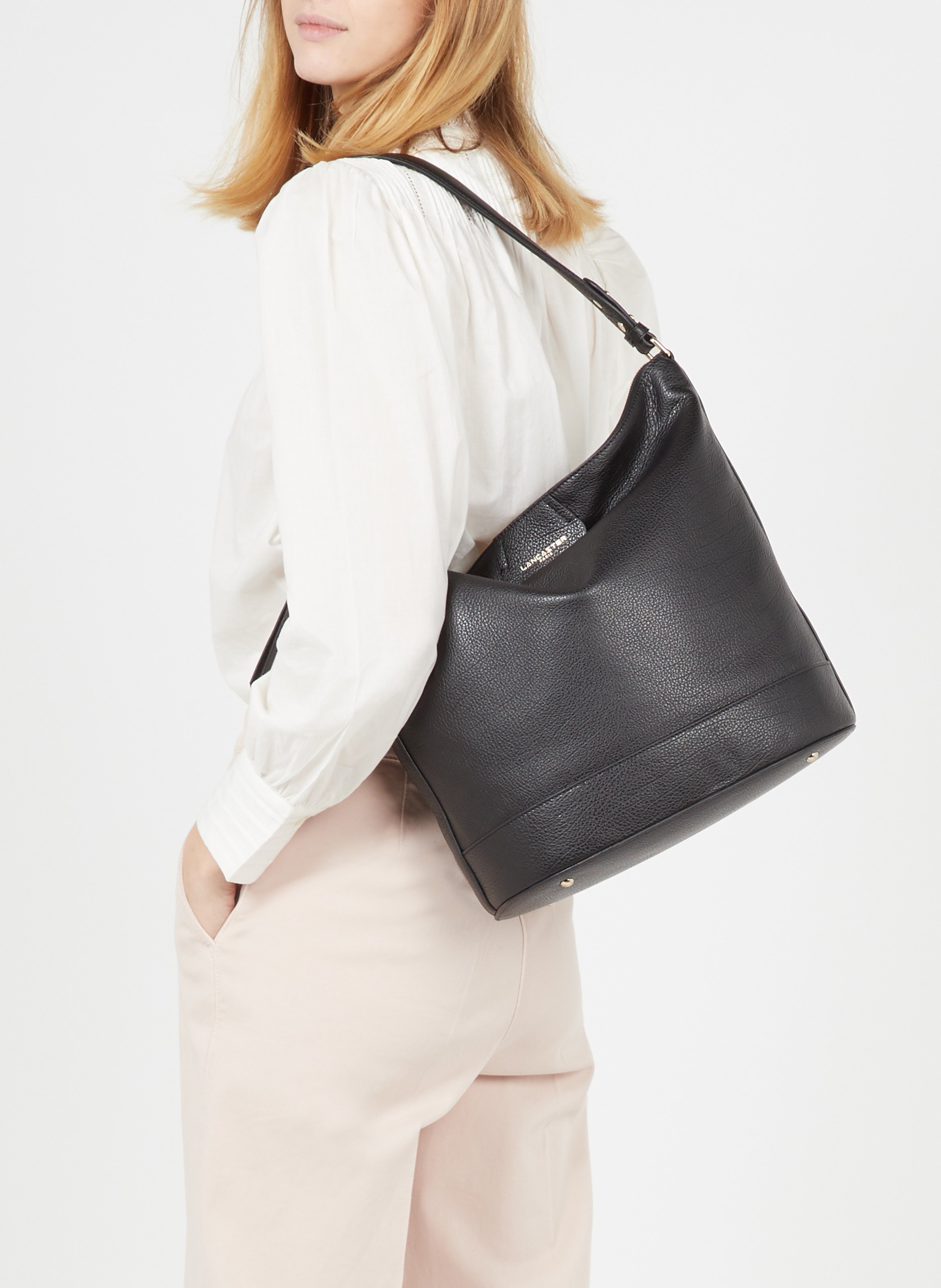 Borsa A Secchiello In Pelle Noir Lancaster Paris - Donna | Place des  Tendances