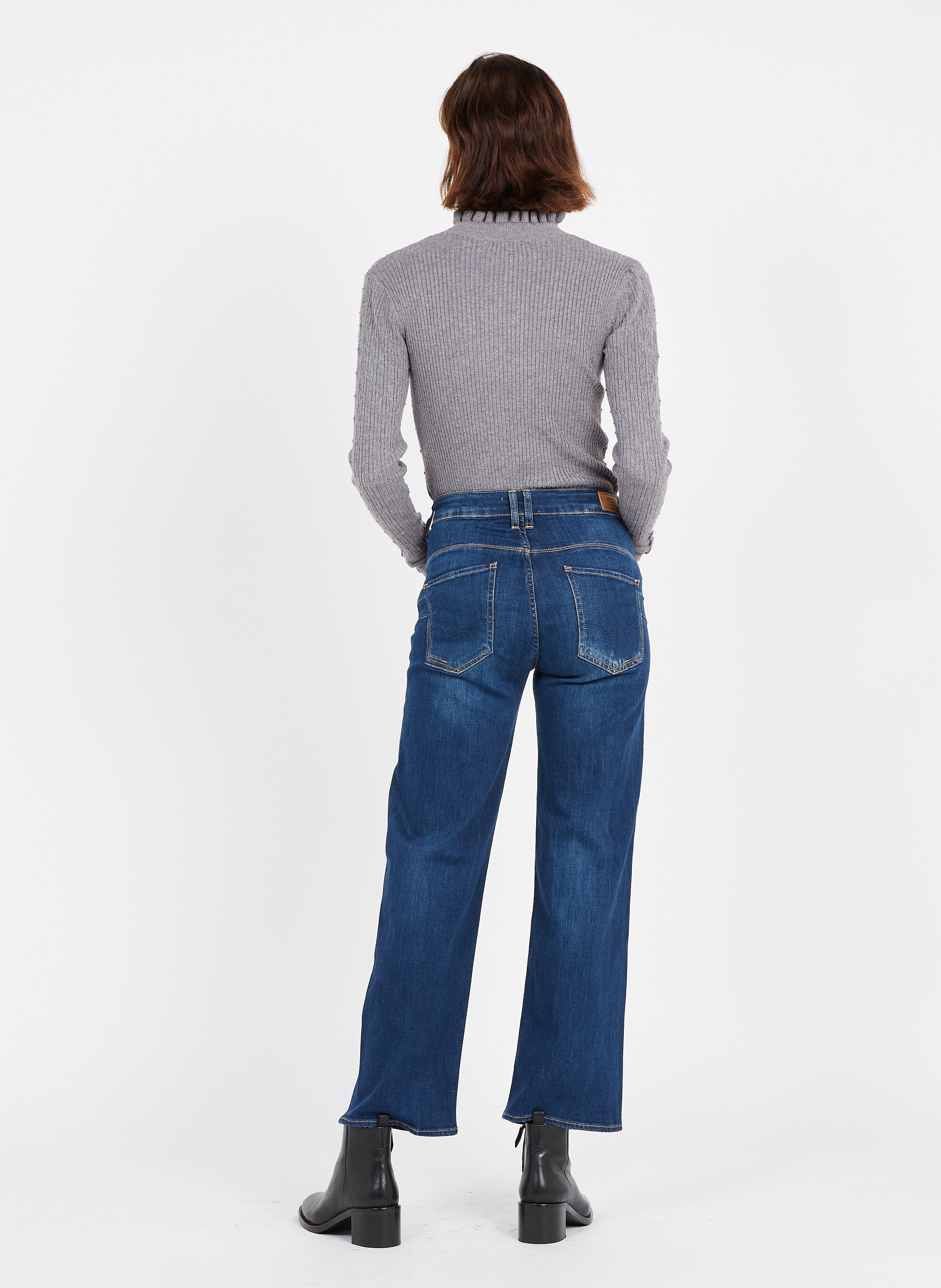 Jeans Dritti Larghi 7/8 Blue Le Temps Des Cerises - Donna | Place des  Tendances