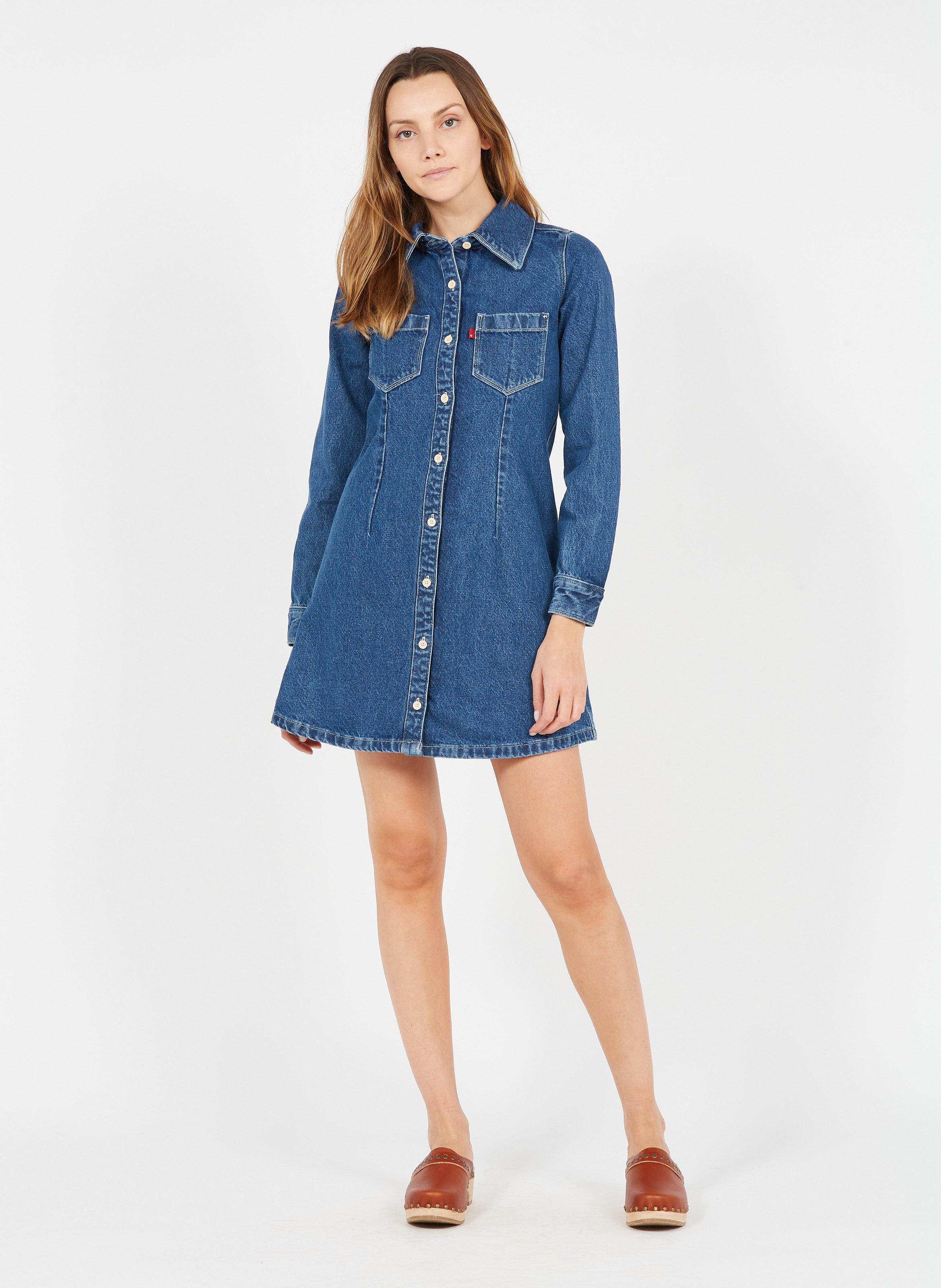 Abito Collo Classico In Jeans Bleu Levi's - Donna | Place des Tendances