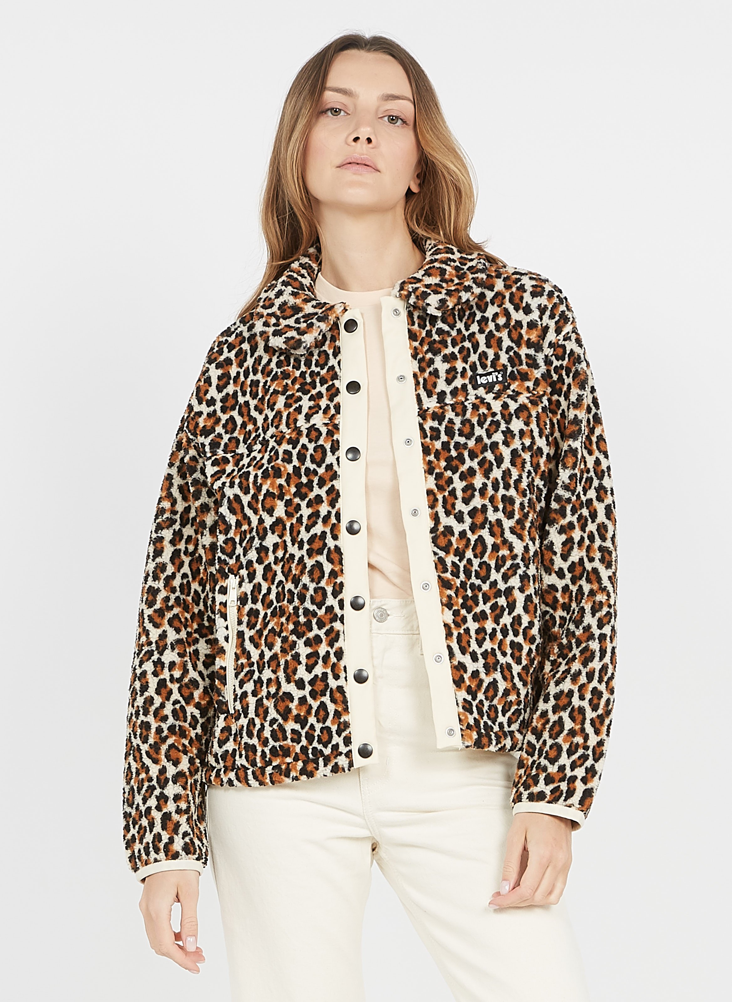 Giacca Collo Classico Con Stampa Leopardata Multi Couleur Levi's - Donna |  Place des Tendances