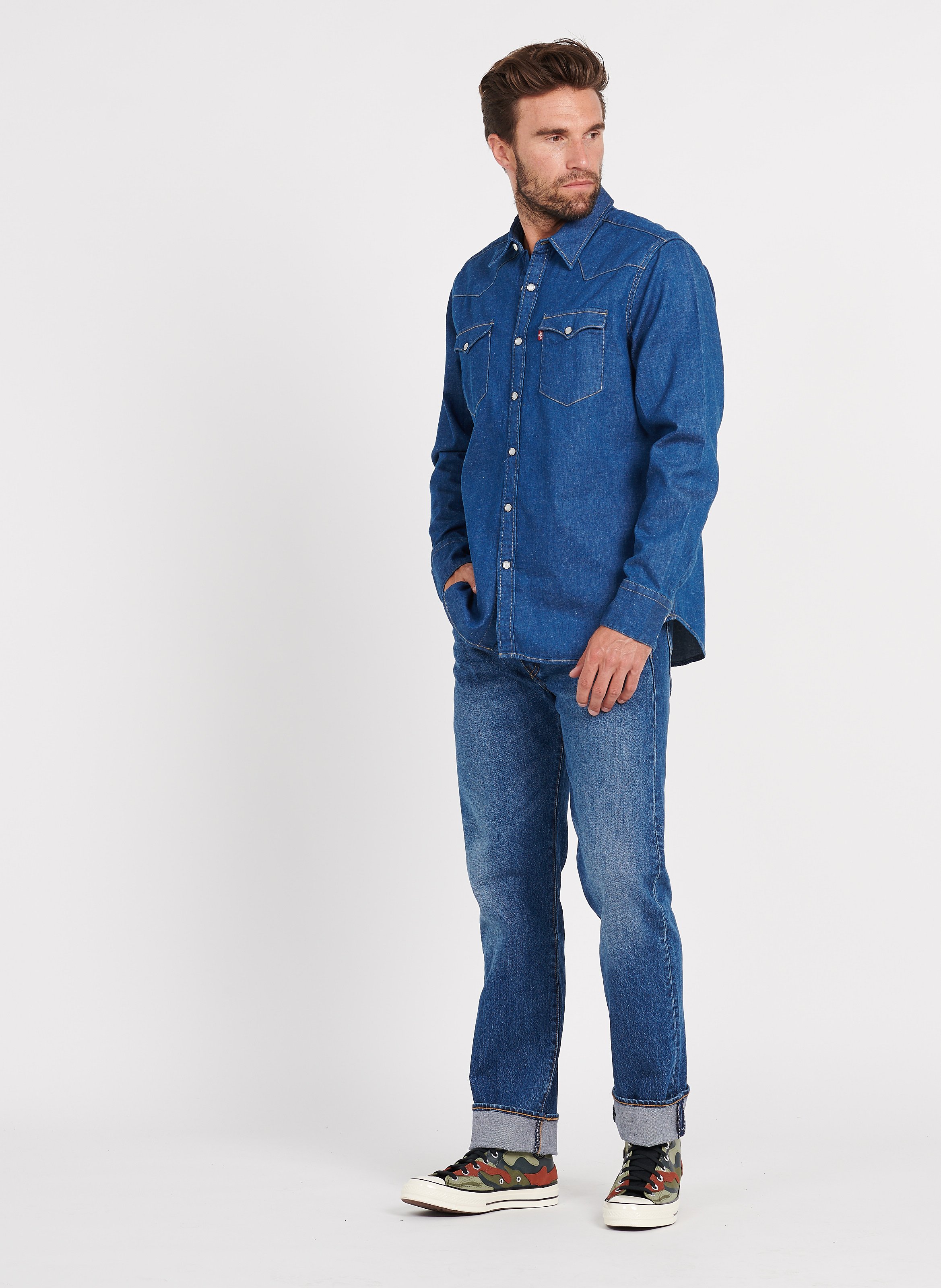 Jeans 501 Originali Indigo Fonce Levi's - Uomo | Place des Tendances