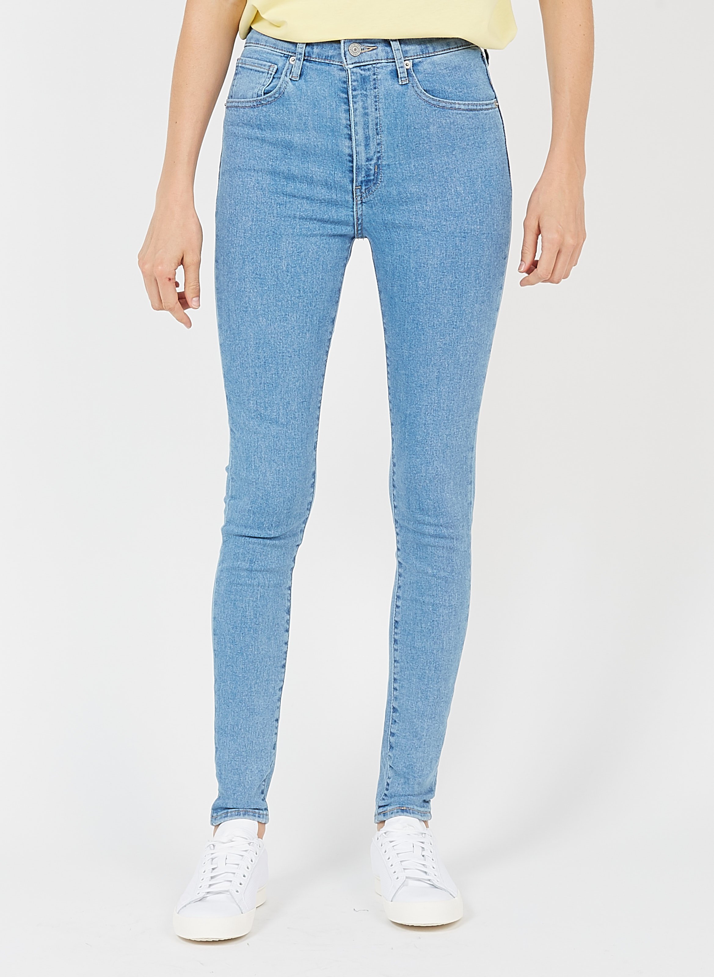 Jeans Skinny A Vita Alta In Misto Cotone Indigo Moyen Levi's - Donna |  Place des Tendances