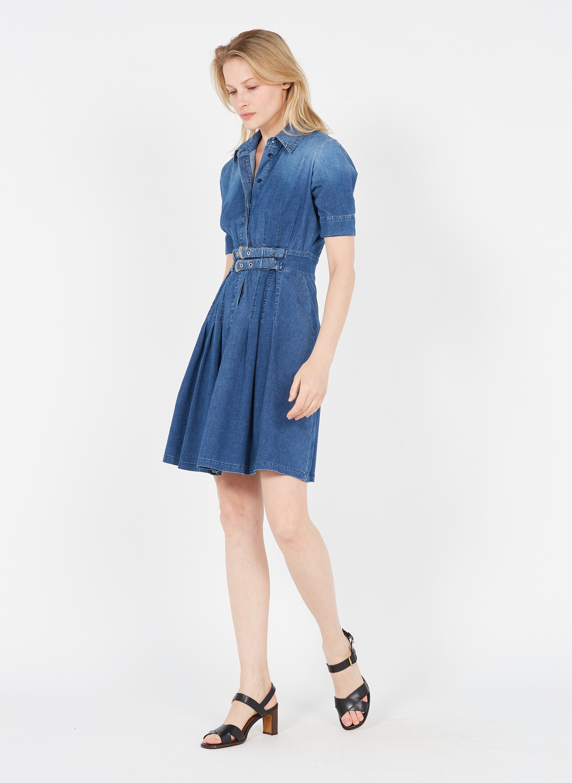 Abito Corto Collo Classico In Jeans Den.blue Soho Wash Liu Jo - Donna |  Place des Tendances