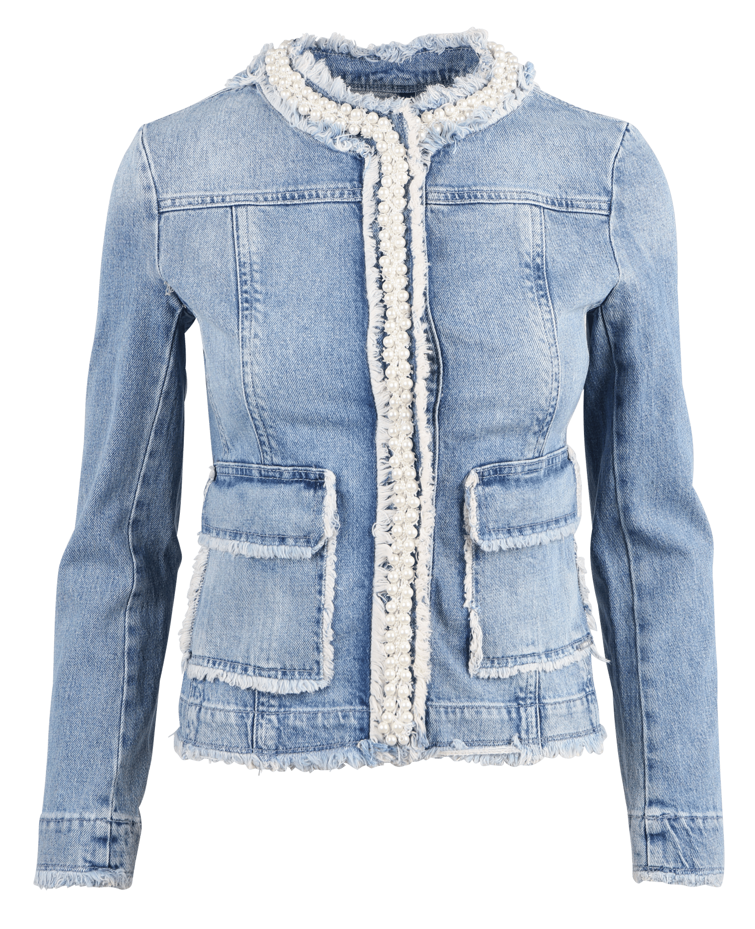 Giacca Scollo Tondo In Jeans Con Perle Den.blue Sensible W Liu Jo - Donna |  Place des Tendances