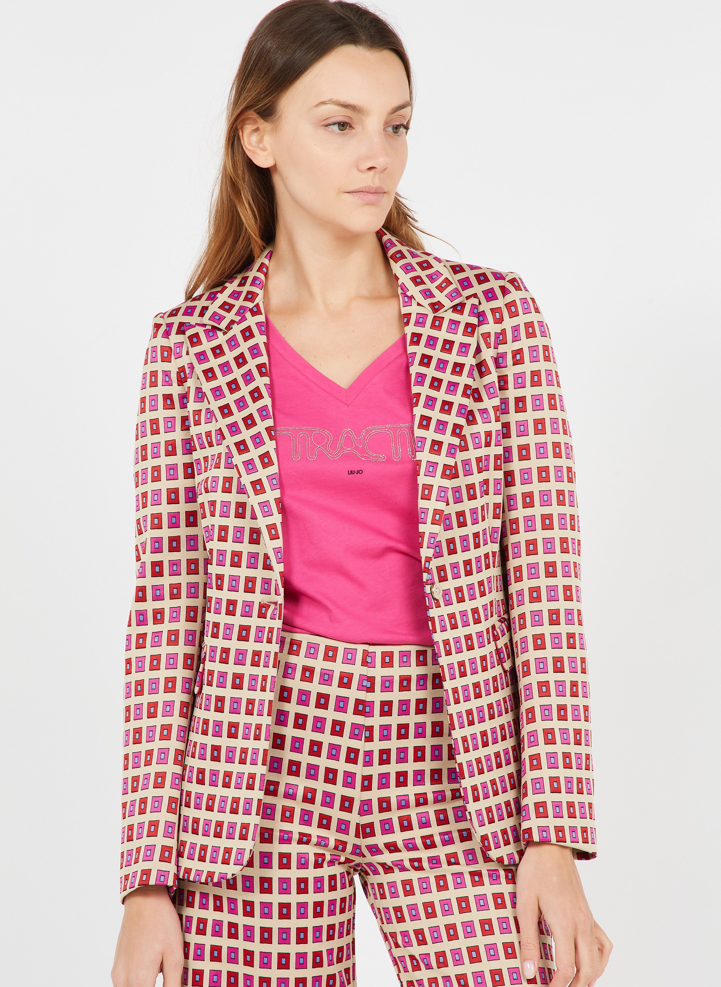 Giacca Tailleur Con Motivi Grafici Texas Geometric Liu Jo - Donna | Place  des Tendances