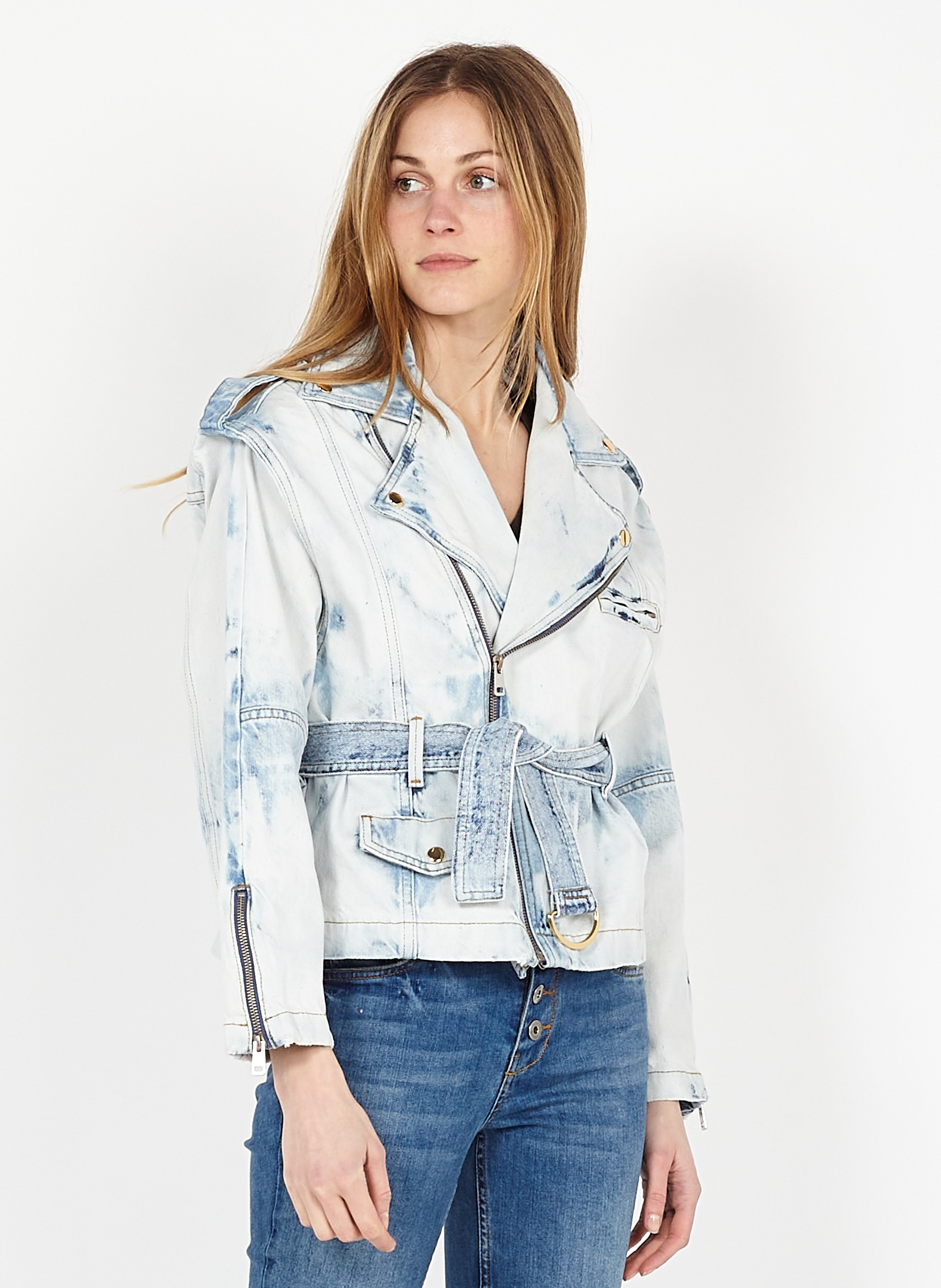 Giubbotto Con Revers In Jeans Den.blue Tye\u0026dye Out Liu Jo - Donna | Place  des Tendances