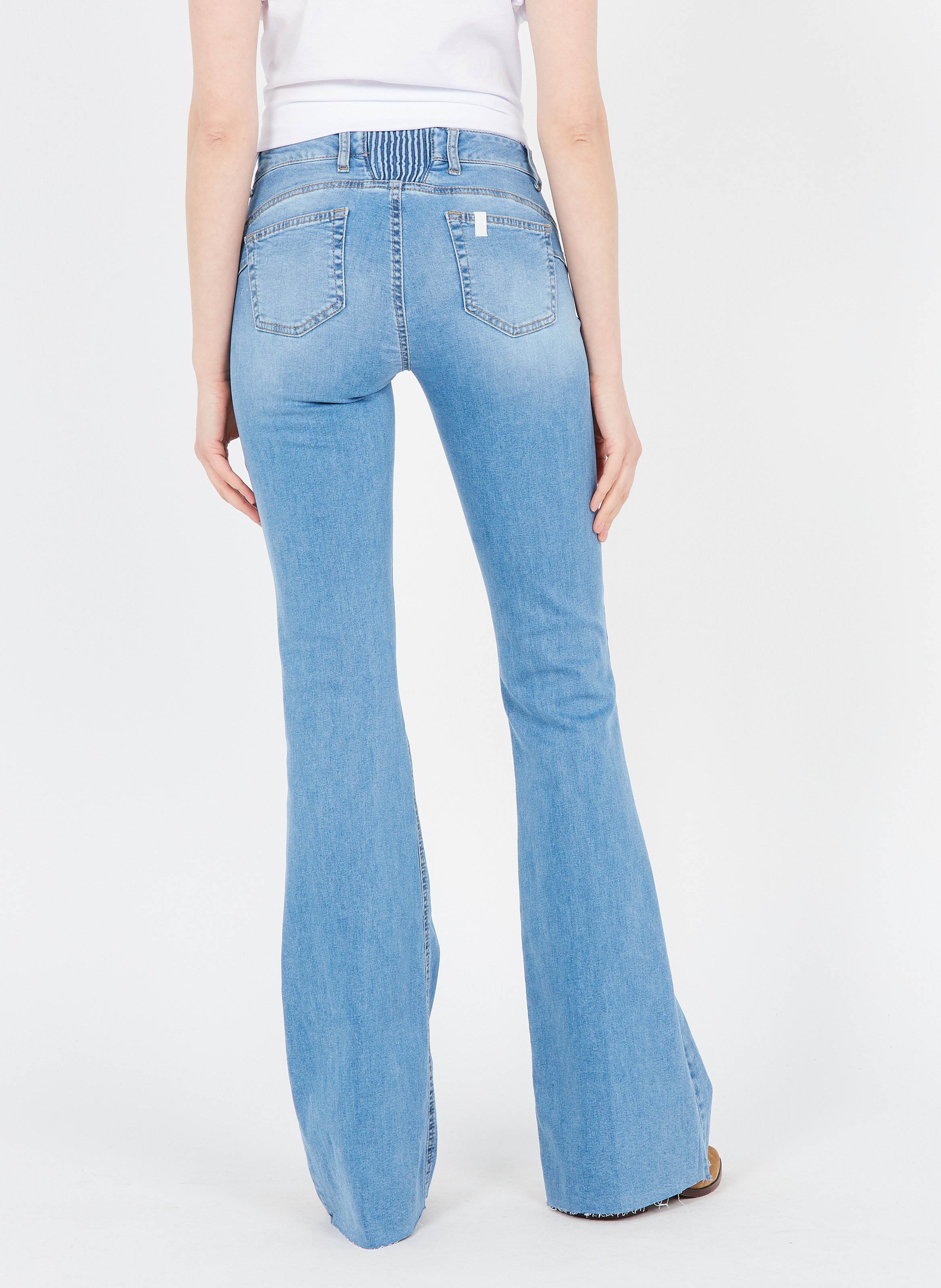 Jeans A Zampa Delefante In Cotone Stretch Den.blue Unlike Wash Liu Jo -  Donna | Place des Tendances