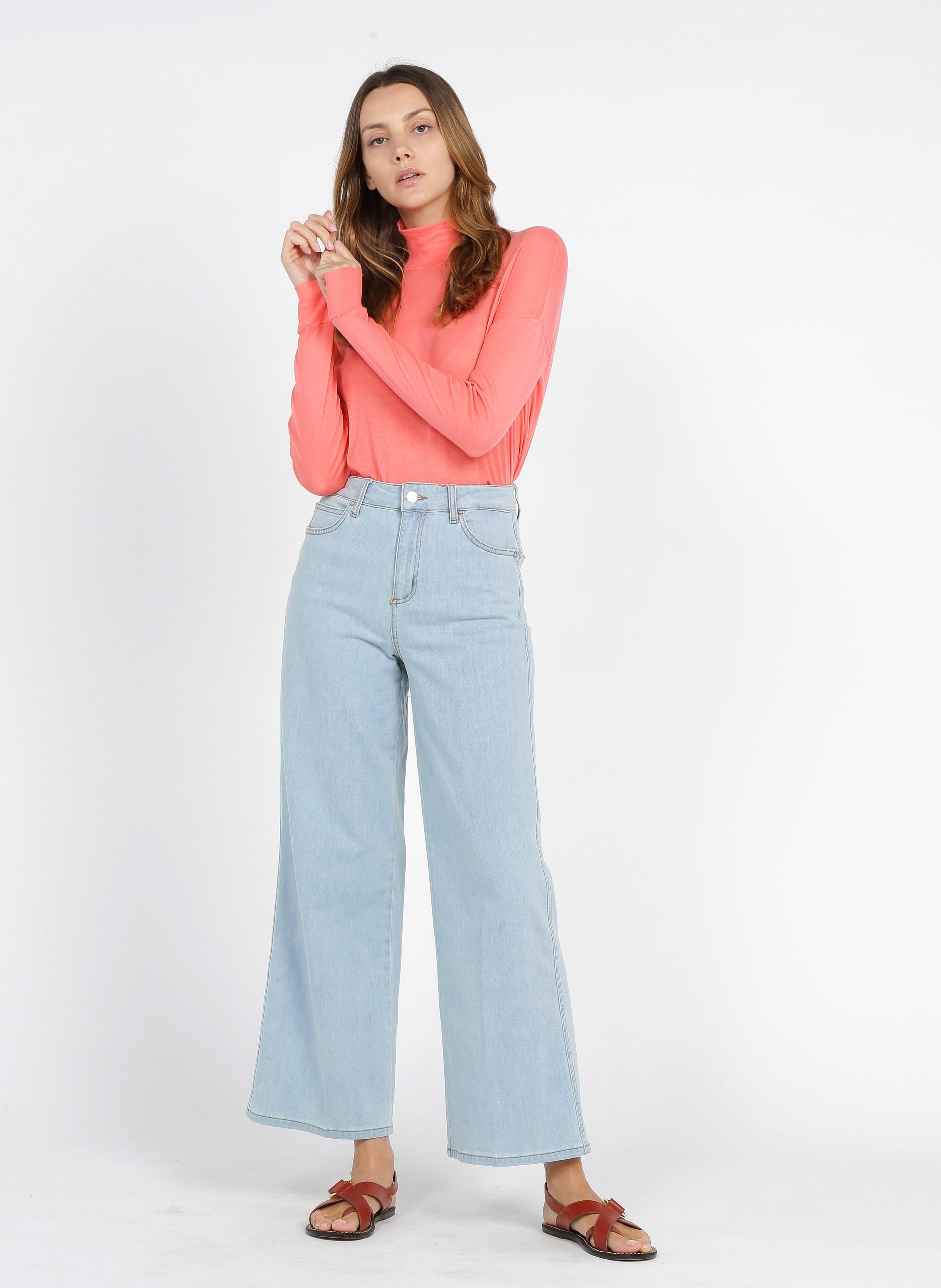 Jeans Larghi A Vita Alta Den.blue Stbl Jewel Liu Jo - Donna | Place des  Tendances