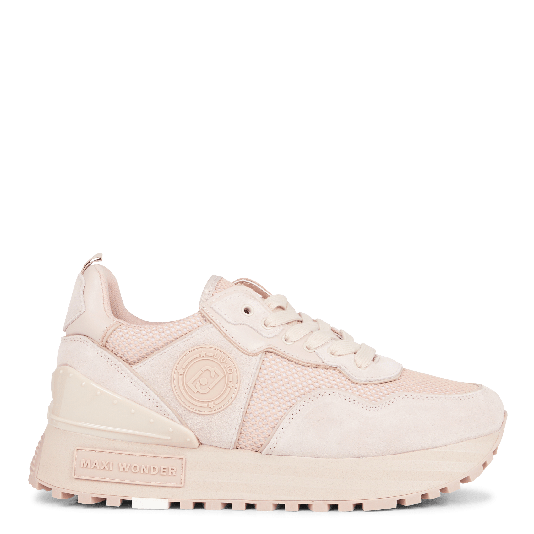 Liu Jo MaxiWonder1 sneaker zeppa bassa camoscio multicolor-rete accessorio  1-2
