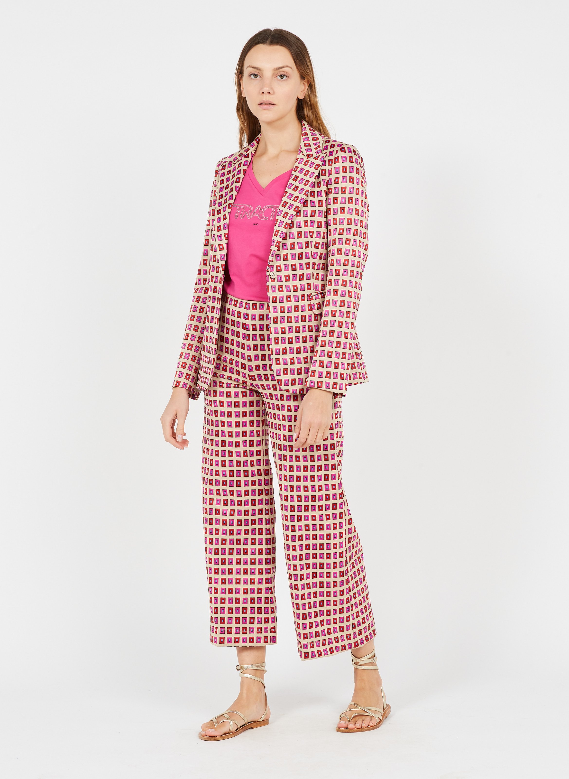 Giacca Tailleur Con Motivi Grafici Texas Geometric Liu Jo - Donna | Place  des Tendances
